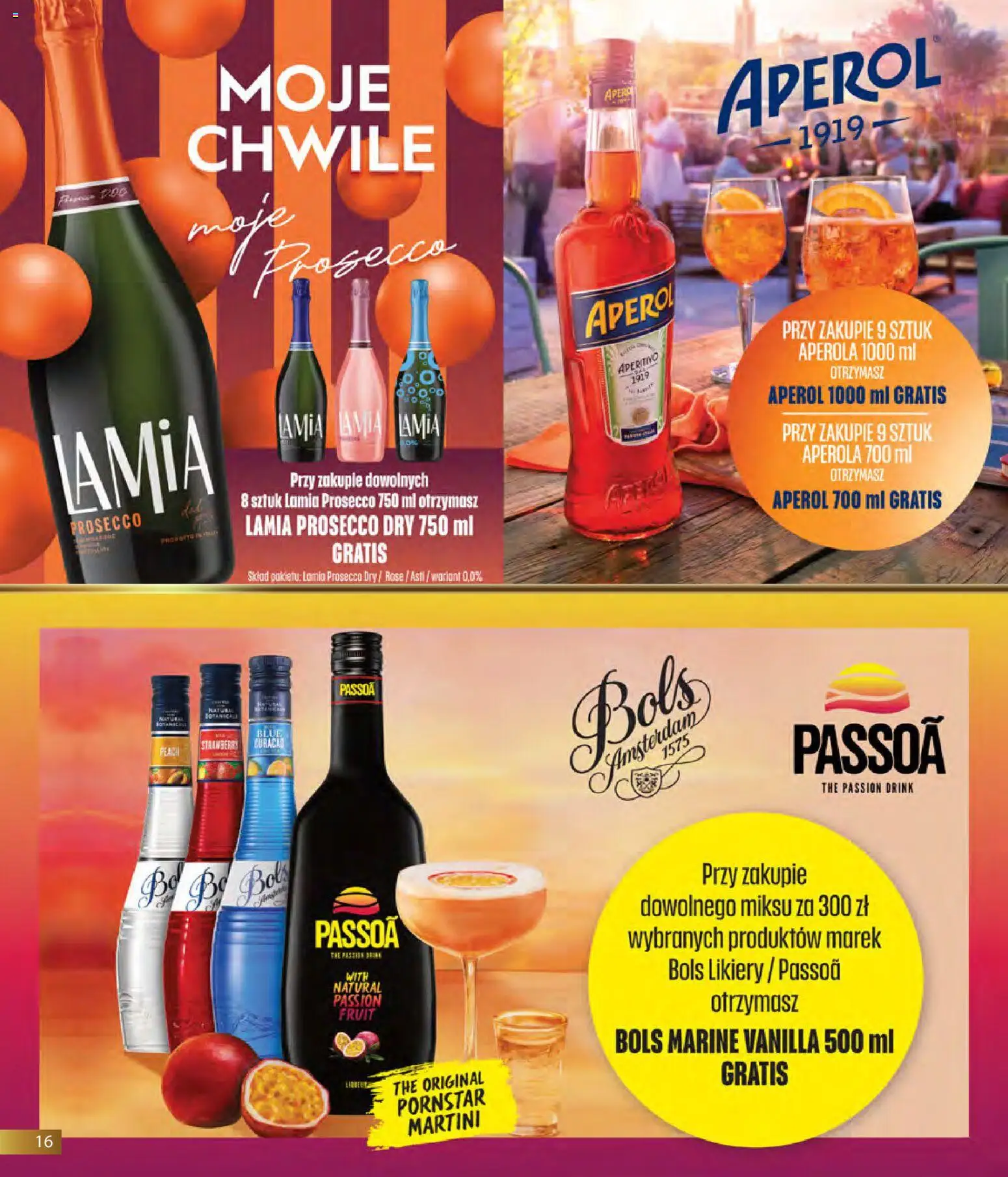 Eurocash Gazetka - Horeca od 01.12.2025 | Strona: 16 | Produkty: Martini, Passoa, Aperol, Prosecco
