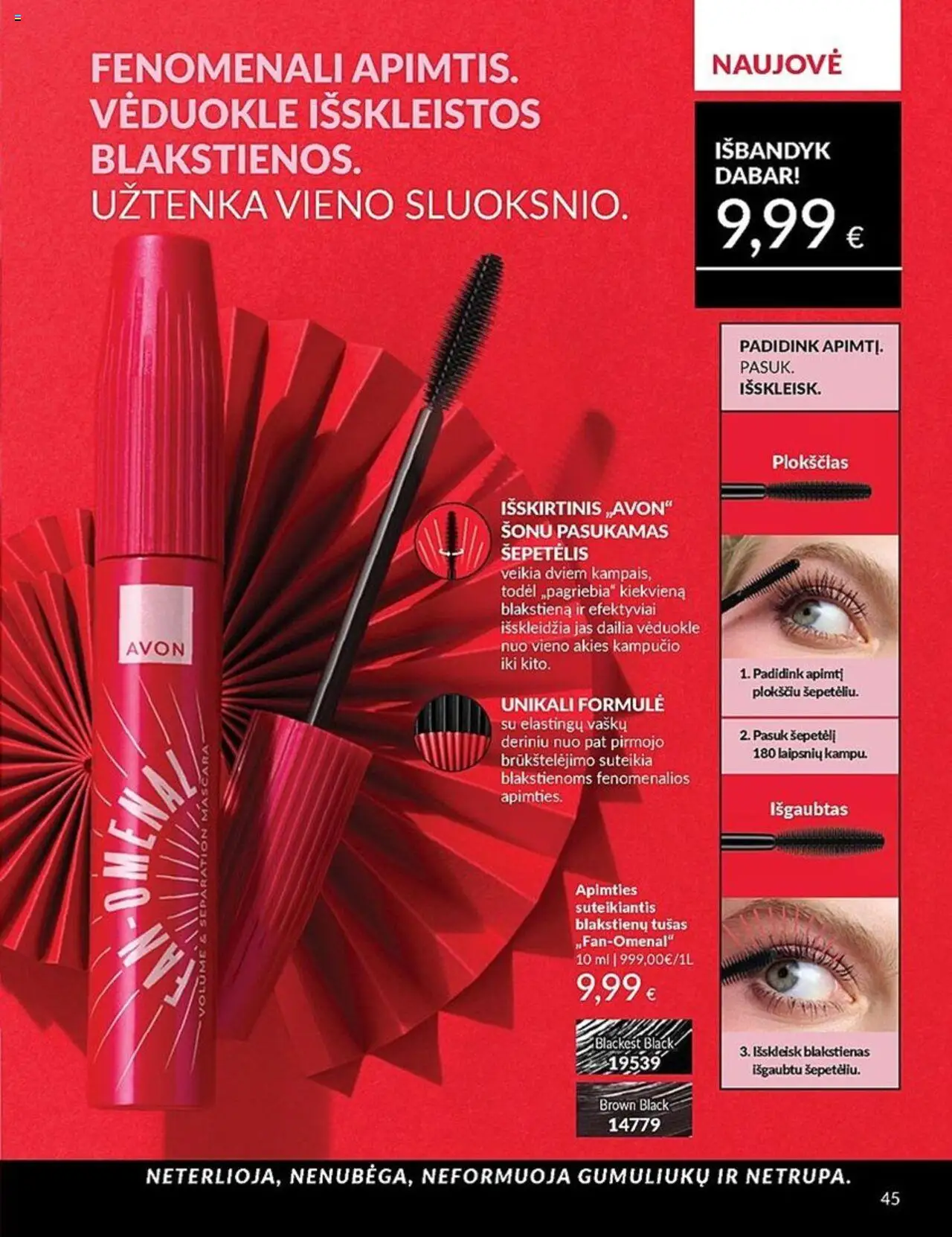 AVON leidinys│galioja nuo 01.07.2025 | Puslapis: 45 | Prekių: Šepetėlis, Tušas
