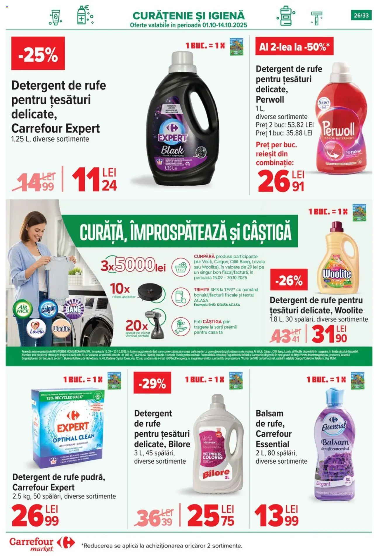 Noul catalog Carrefour – valabil de la 01.10.2025 | Pagină: 27 | Produse: Pomelo, Șort, Balsam, Detergent