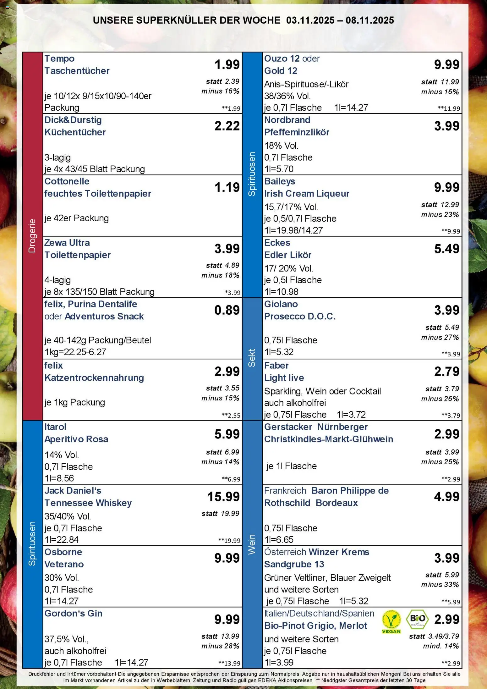 Simmel - Bayern – gültig ab 03.11.2025 | Seite: 4 | Produkte: Tempo, Wein, Whiskey, Toilettenpapier