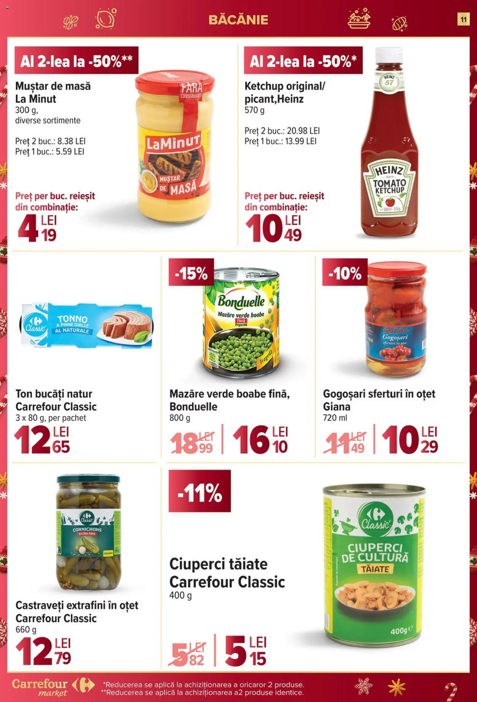 Noul catalog Carrefour – valabil de la 17.12.2025 | Pagină: 11 | Produse: Masă, Ciuperci, Oțet, Castraveți