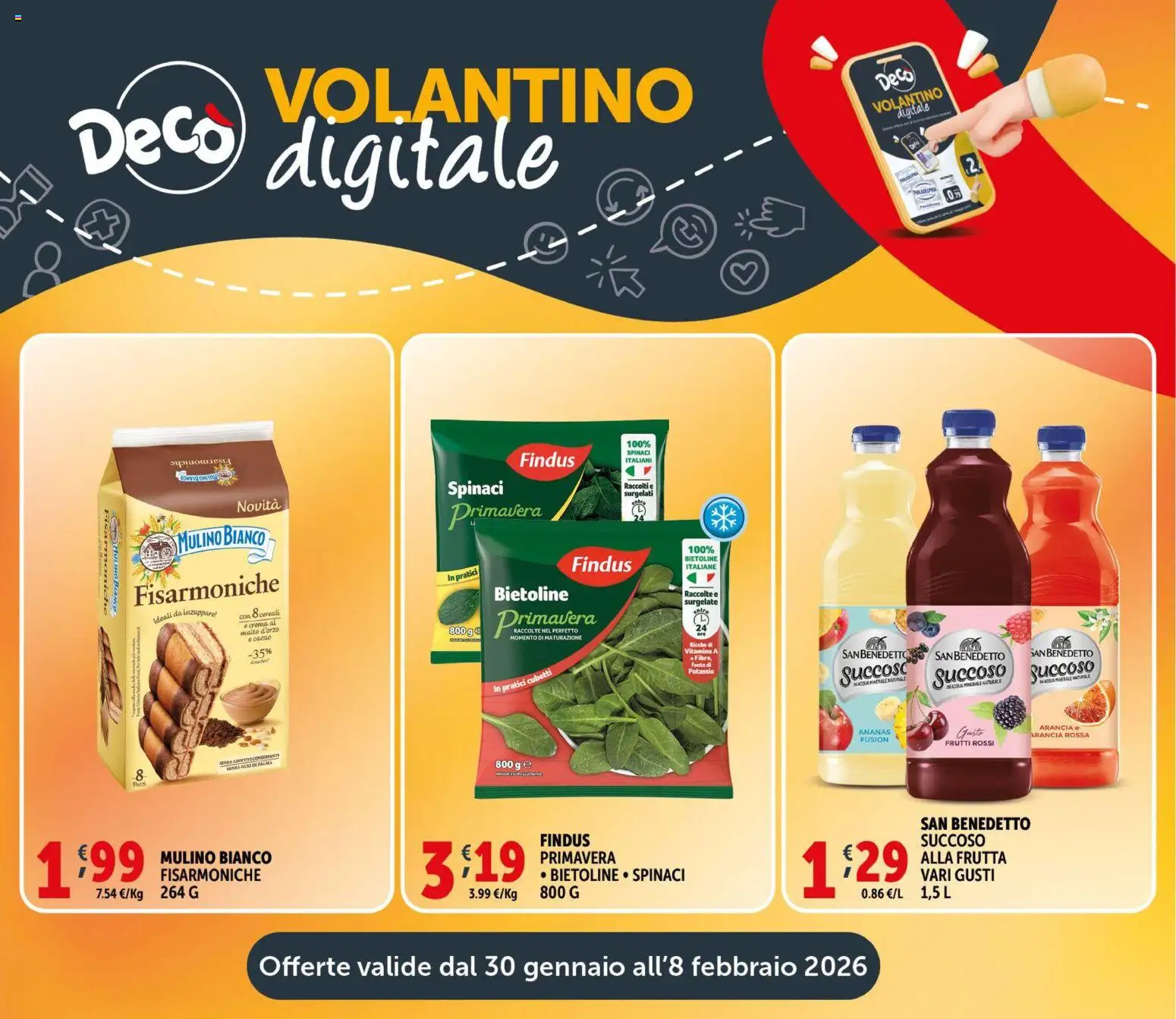 Volantino Decò del 30.01.2026 | Pagina: 21 | Prodotti: Crema, Cereali, Frutta, Spinaci