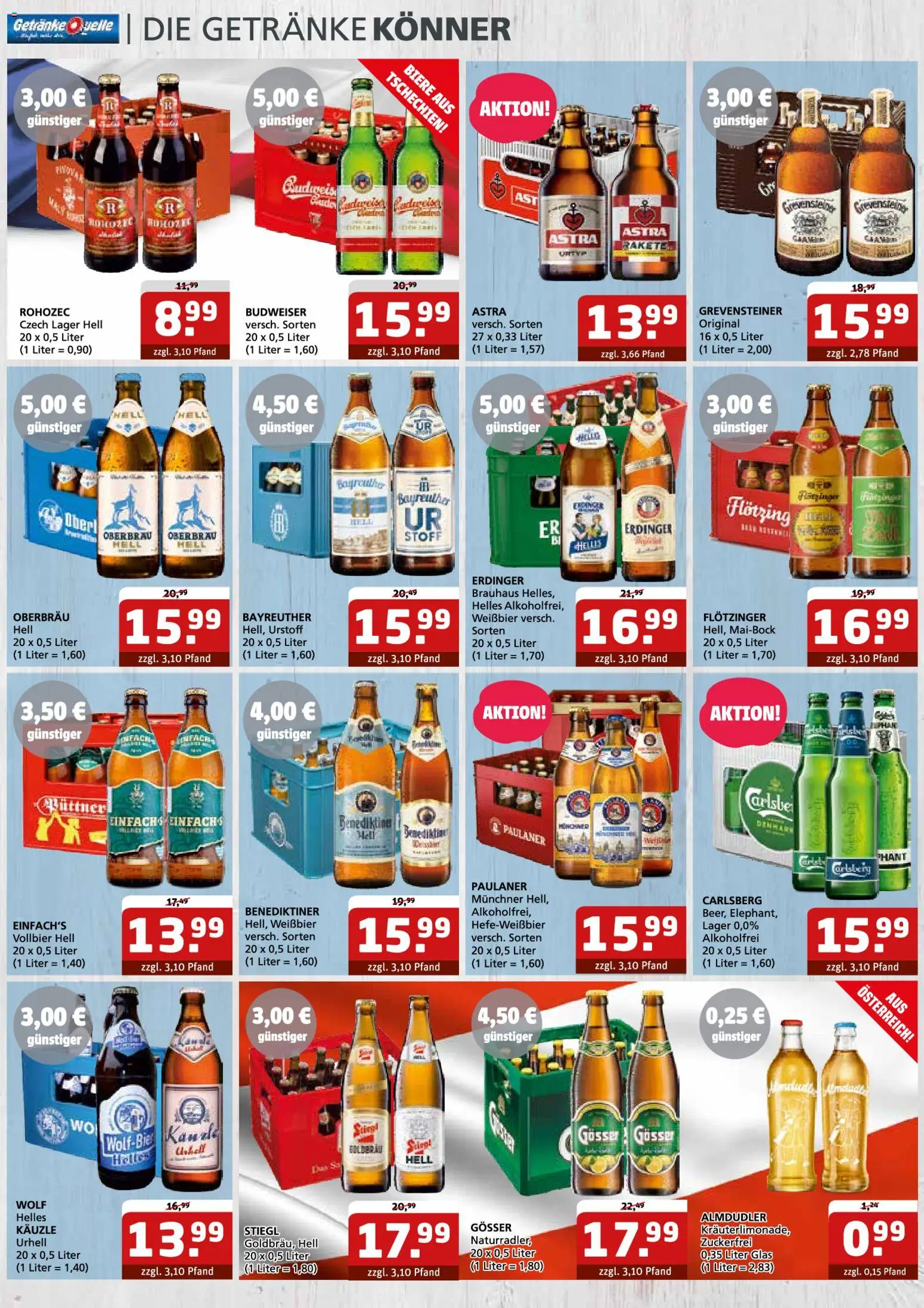 Getränke Quelle Prospekt 	 – gültig ab 02.03.2026 | Seite: 2 | Produkte: Carlsberg, Astra, Budweiser, Paulaner