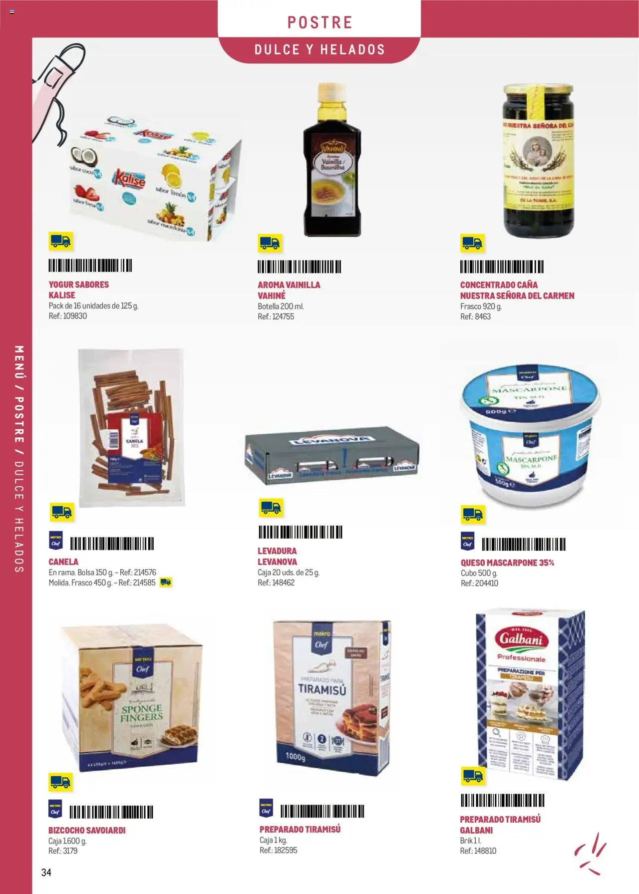 Makro -  Menú y Barra Canarias │ válido desde el 08.09.2025 | Página: 34 | Productos: Queso, Yogur, Bizcocho, Bolsa