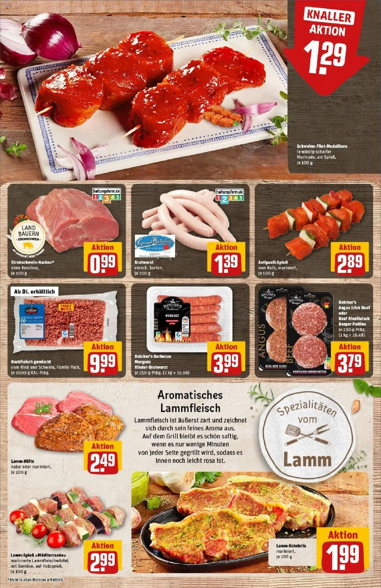Rewe prospekt Pegnitz	 - gültig ab dem 06.07.2025 | Seite: 9 | Produkte: Bratwurst, Burger, Rindfleisch, Hackfleisch