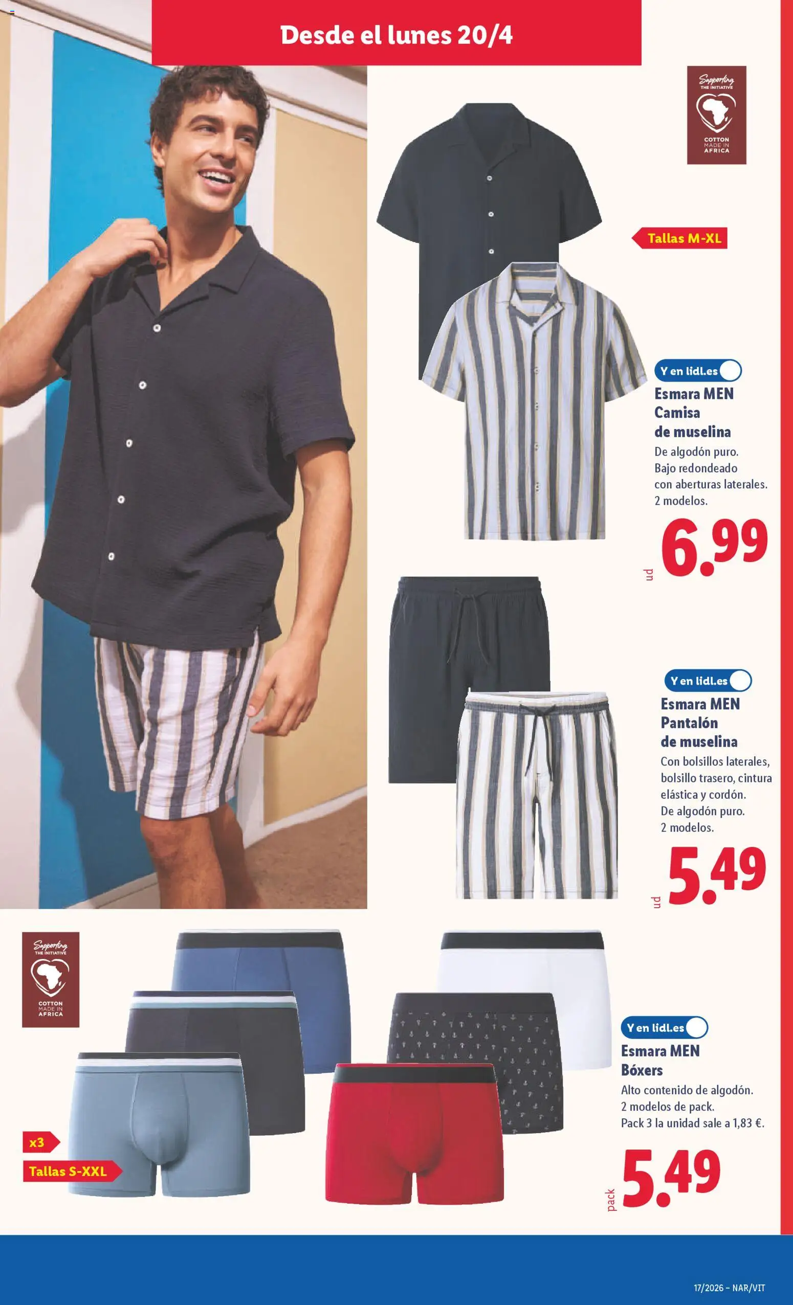 Lidl folleto de bazar │ válido desde el 20.04.2026 | Página: 13 | Productos: Camisa, Boxers