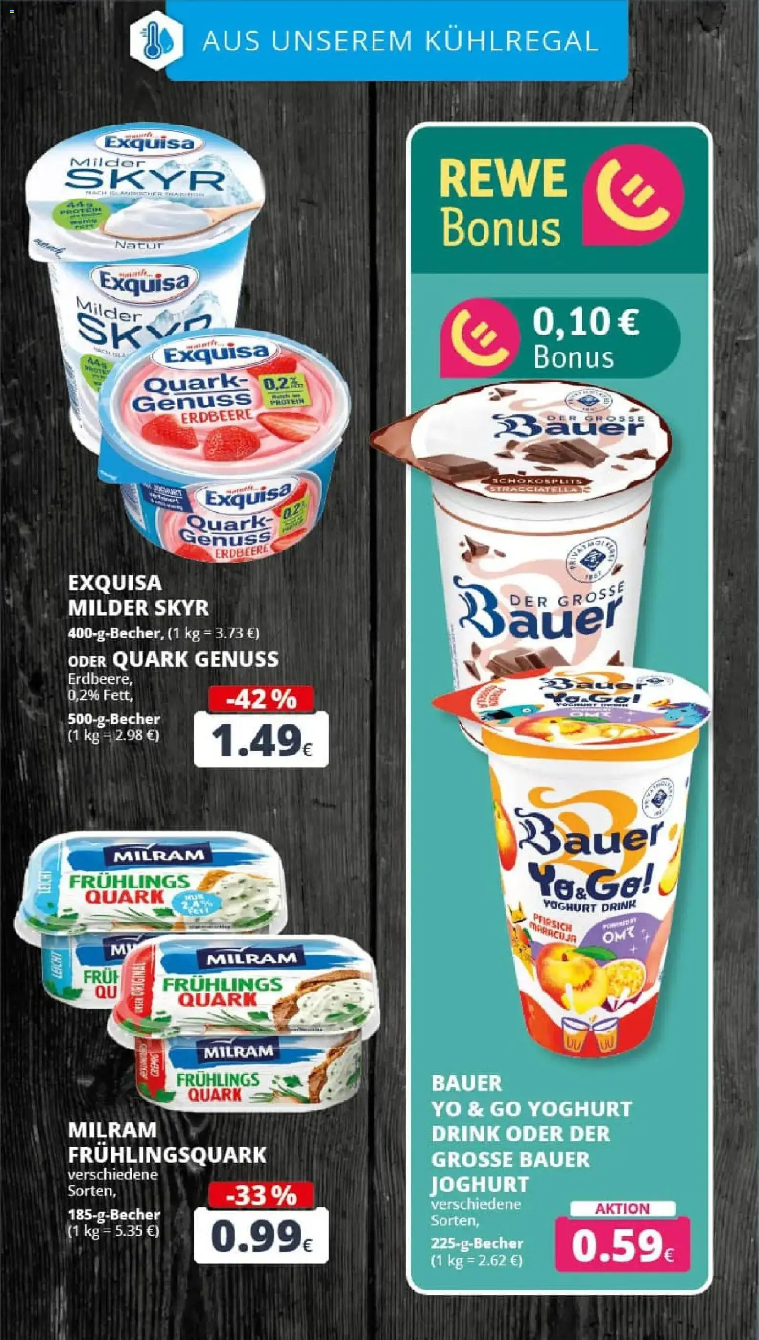 Rewe prospekt Bergheim	 – gültig ab 26.01.2026 | Seite: 16 | Produkte: Joghurt, Bauer joghurt, Skyr, Exquisa