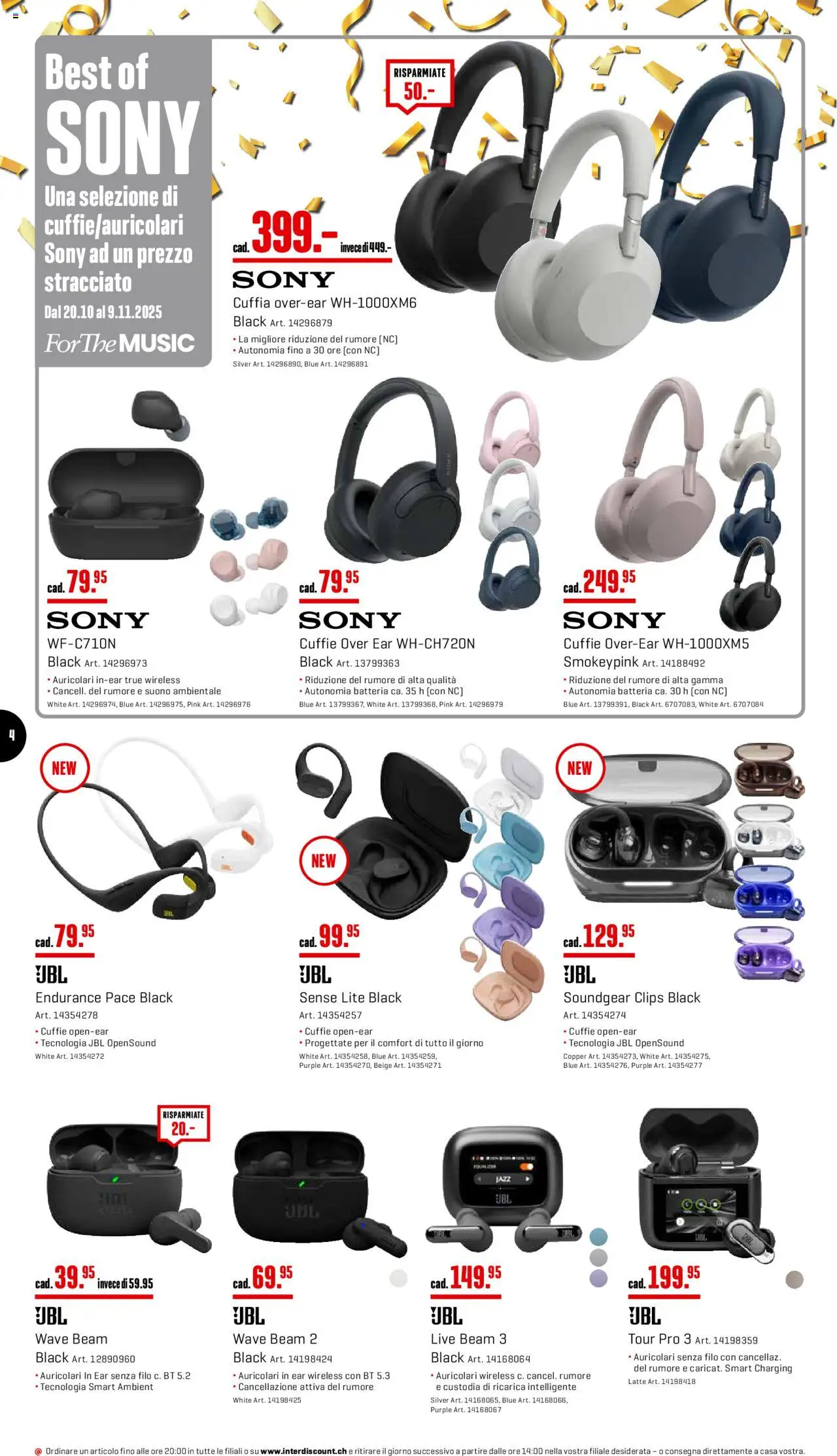Interdiscount Aktionen IT – gültig ab 20.10.2025 | Seite: 4 | Produkte: Sony