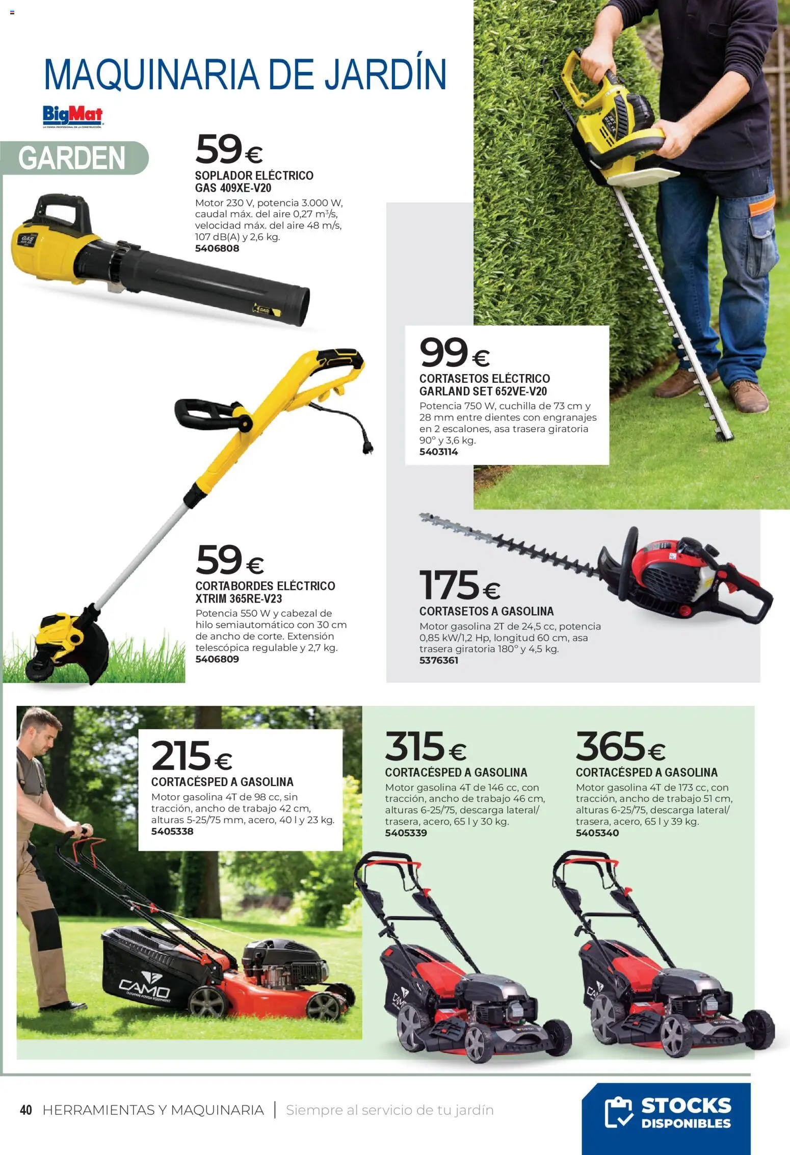 BigMat - Jardin y Piscinas 2026 │ válido desde el 23.03.2026 | Página: 40 | Productos: Cortasetos, Απολυμαντικό