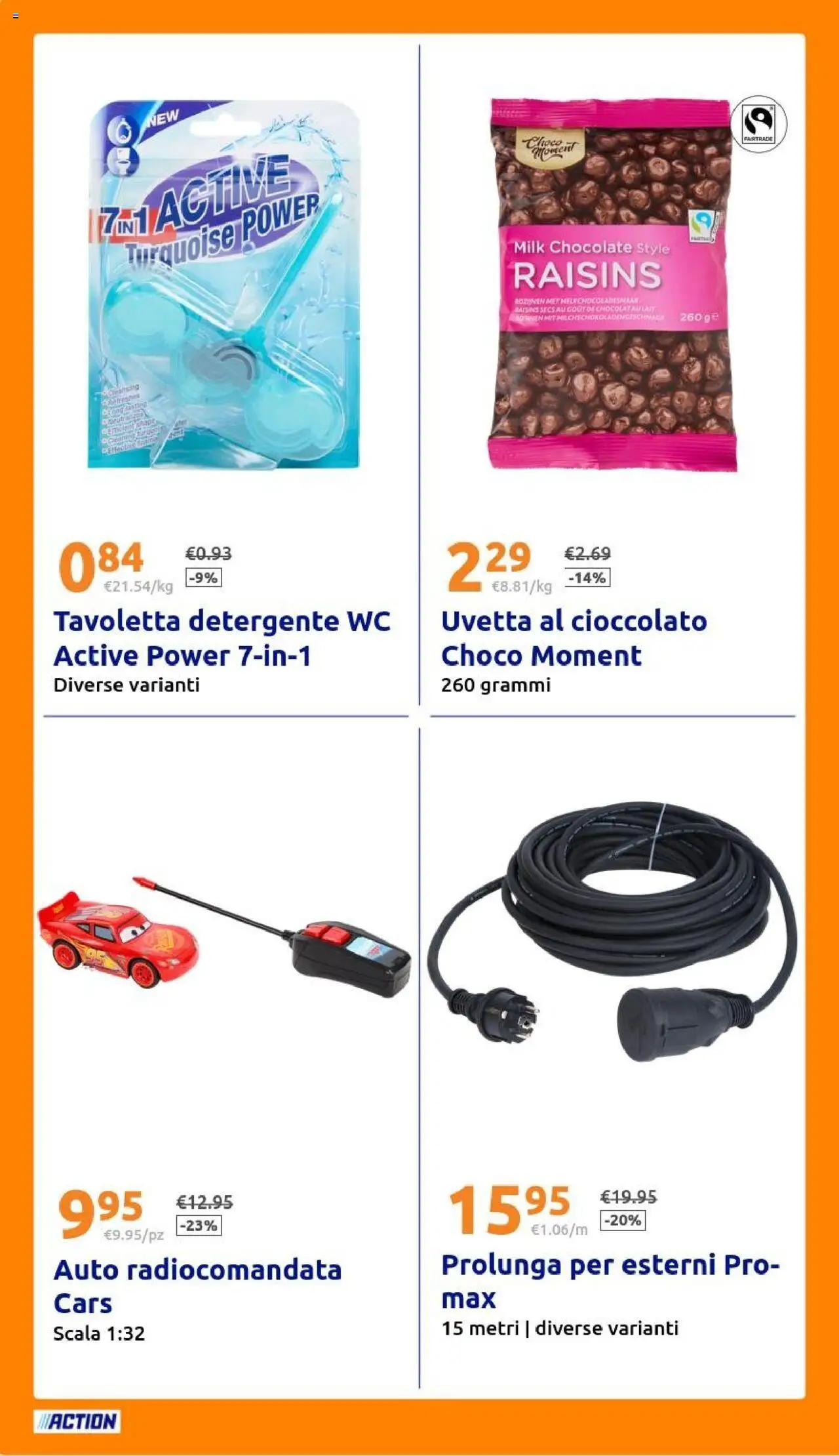 Volantino Action del 08.10.2025 | Pagina: 28 | Prodotti: Cioccolato, Detergente, Scala, WC
