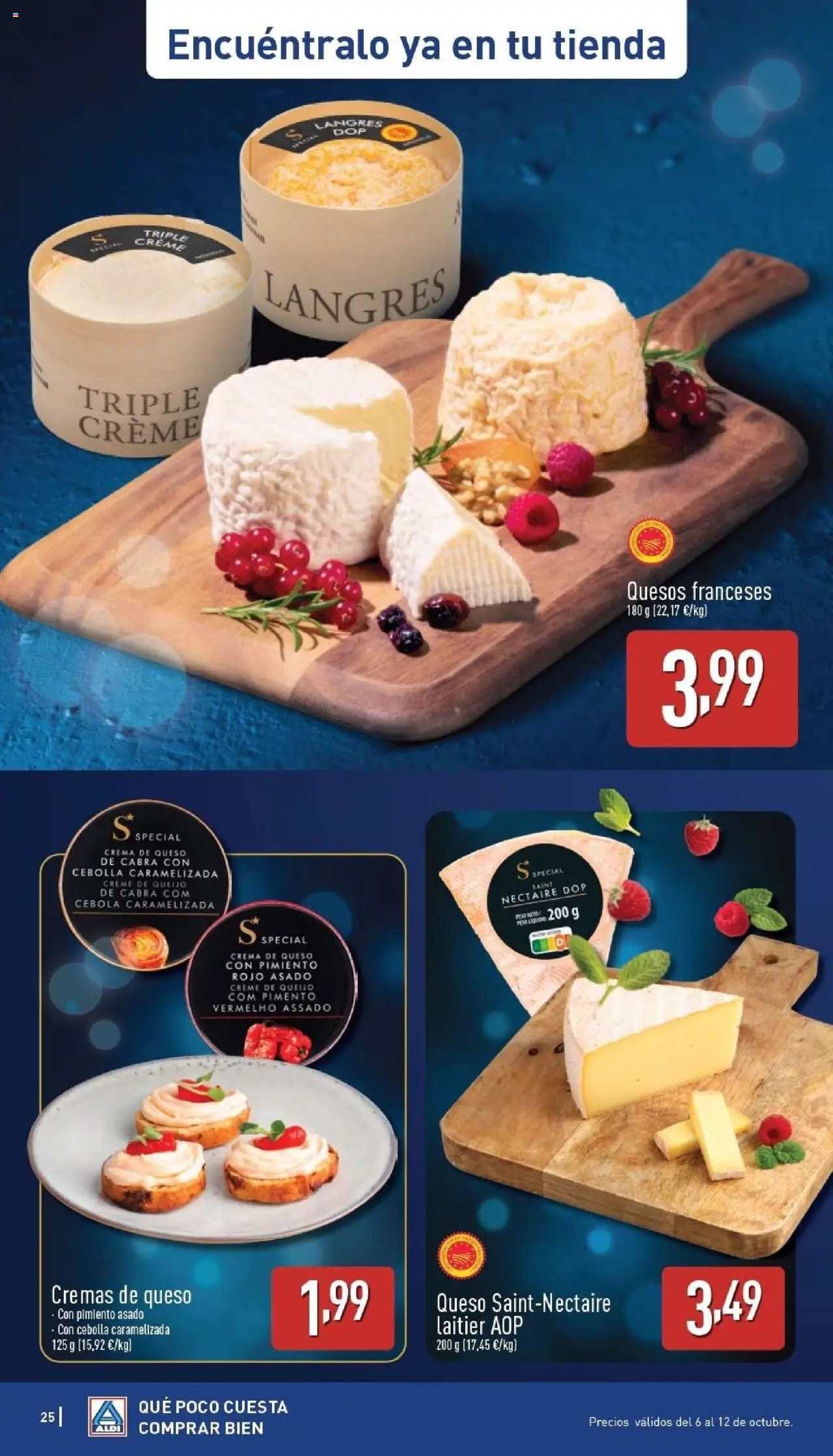 Aldi folleto Canarias │ válido desde el 06.10.2025 | Página: 25 | Productos: Queso, Κάδος απορρυμάτων, Παγωμένο τσάι, Peso