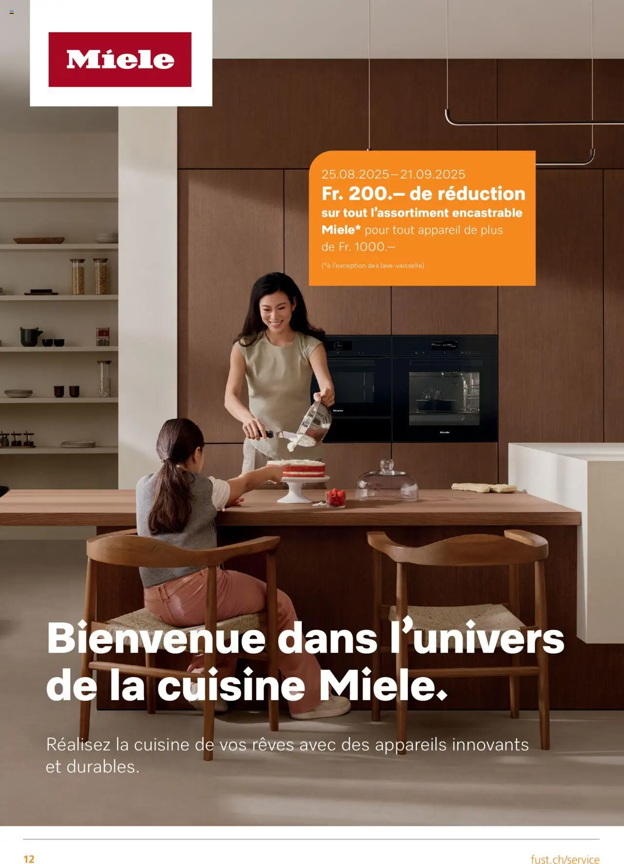 Fust Aktionen Appareils encastrables FR – gültig ab 15.09.2025 | Seite: 12 | Produkte: Miele