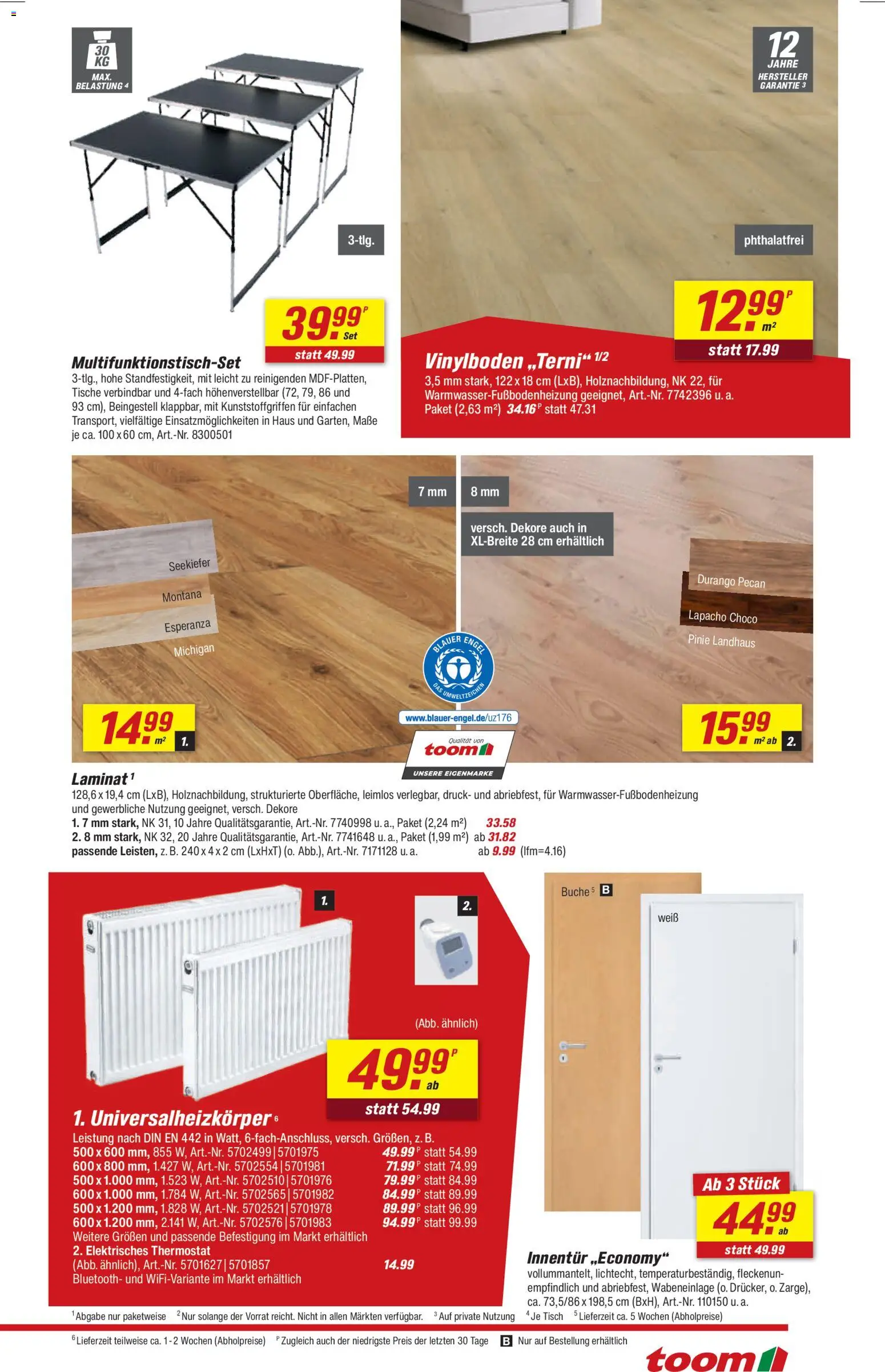 Toom Baumarkt Prospekt 	 – gültig ab 01.12.2025 | Seite: 5 | Produkte: Tisch
