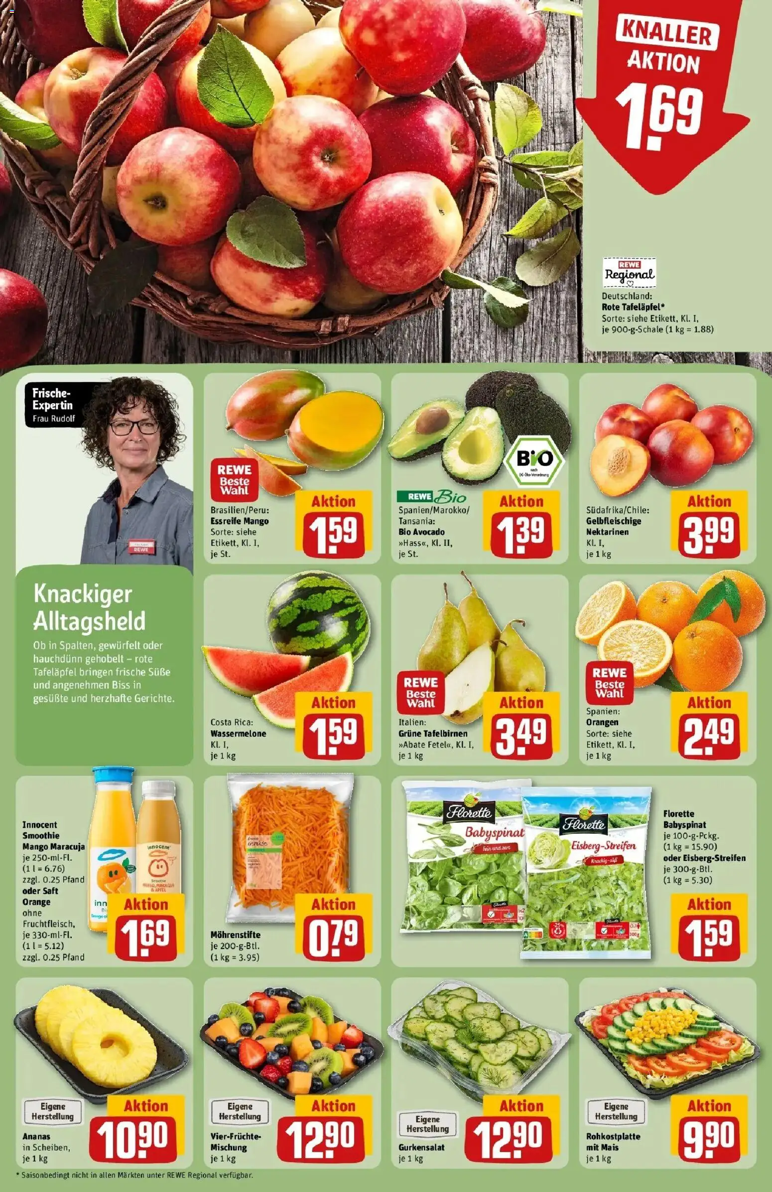 Rewe Prospekt Kiel	 – gültig ab 09.03.2026 | Seite: 6 | Produkte: Äpfel, Orangen, Avocado, Saft