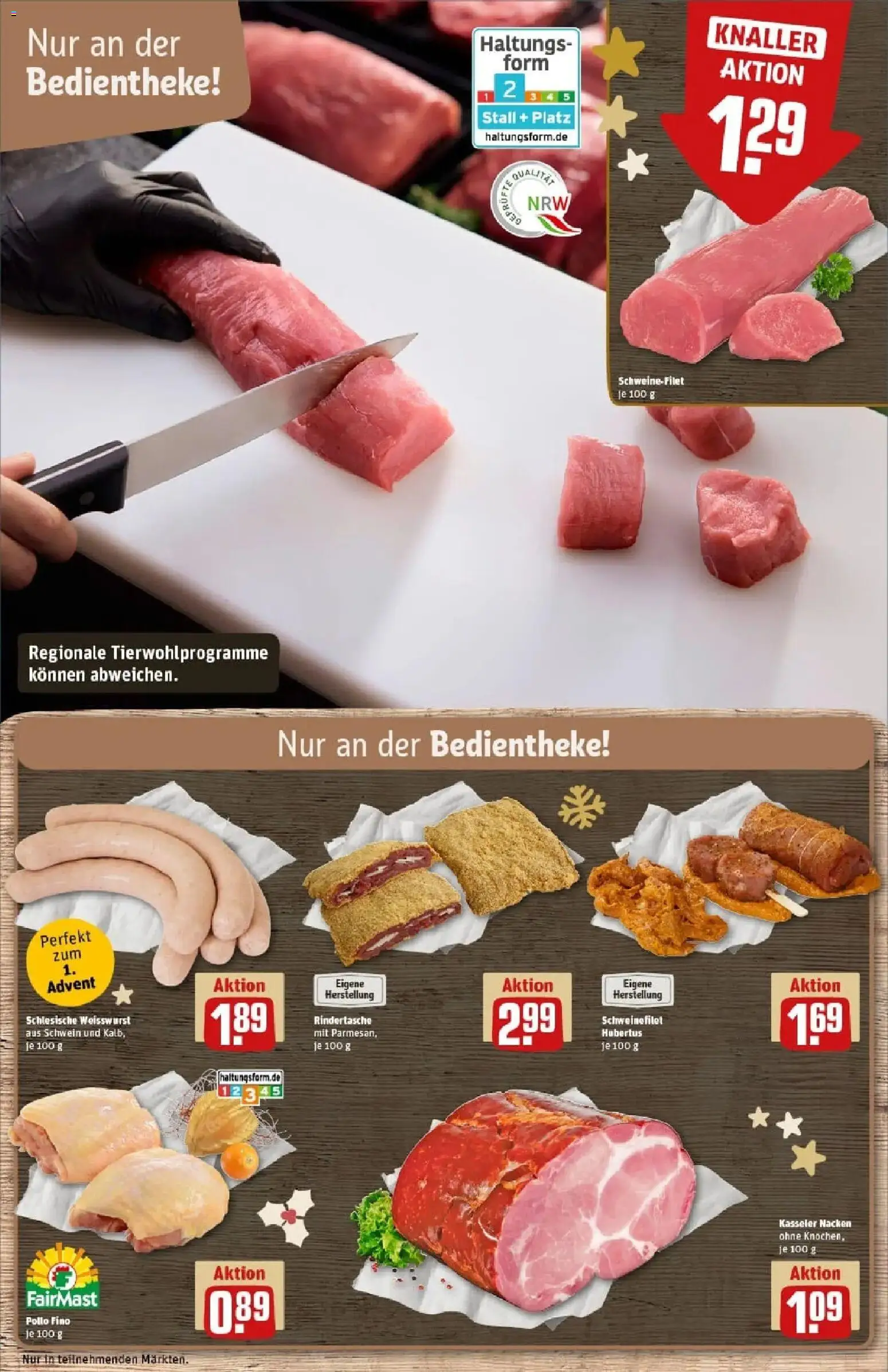 Rewe prospekt Köln	 – gültig ab 24.11.2025 | Seite: 10 | Produkte: Weißwurst, Schweinefilet, Kasseler nacken