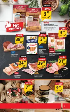 Pogląd oferty "Arhelan gazetka" - ważna od 08.04.2026 | Strona: 3 | Produkty: Kiełbasa, Parówki, Kiełbasa krakowska, Sok