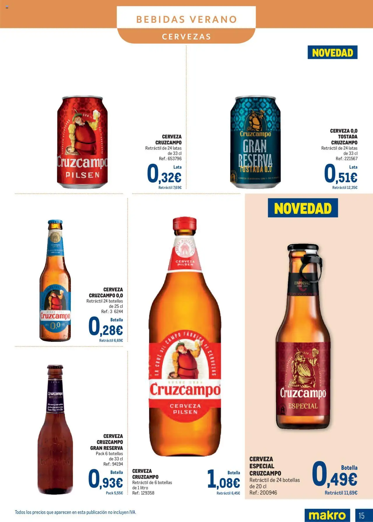 Makro - Bebidas Especial Verano Sur 2 │ válido desde el 04.08.2025 | Página: 15 | Productos: Cerveza