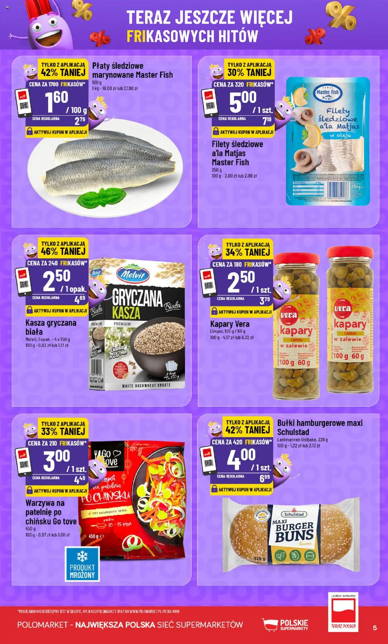 POLOmarket Gazetka - Frikasowe Hity od 08.10.2025 | Strona: 5 | Produkty: Kasza, Kapary, Patelnie, Warzywa