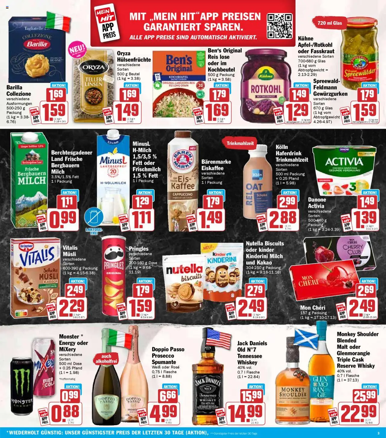 HIT - Sachsen – gültig ab 06.10.2025 | Seite: 3 | Produkte: Musli, Whisky, Milch, Mon cheri