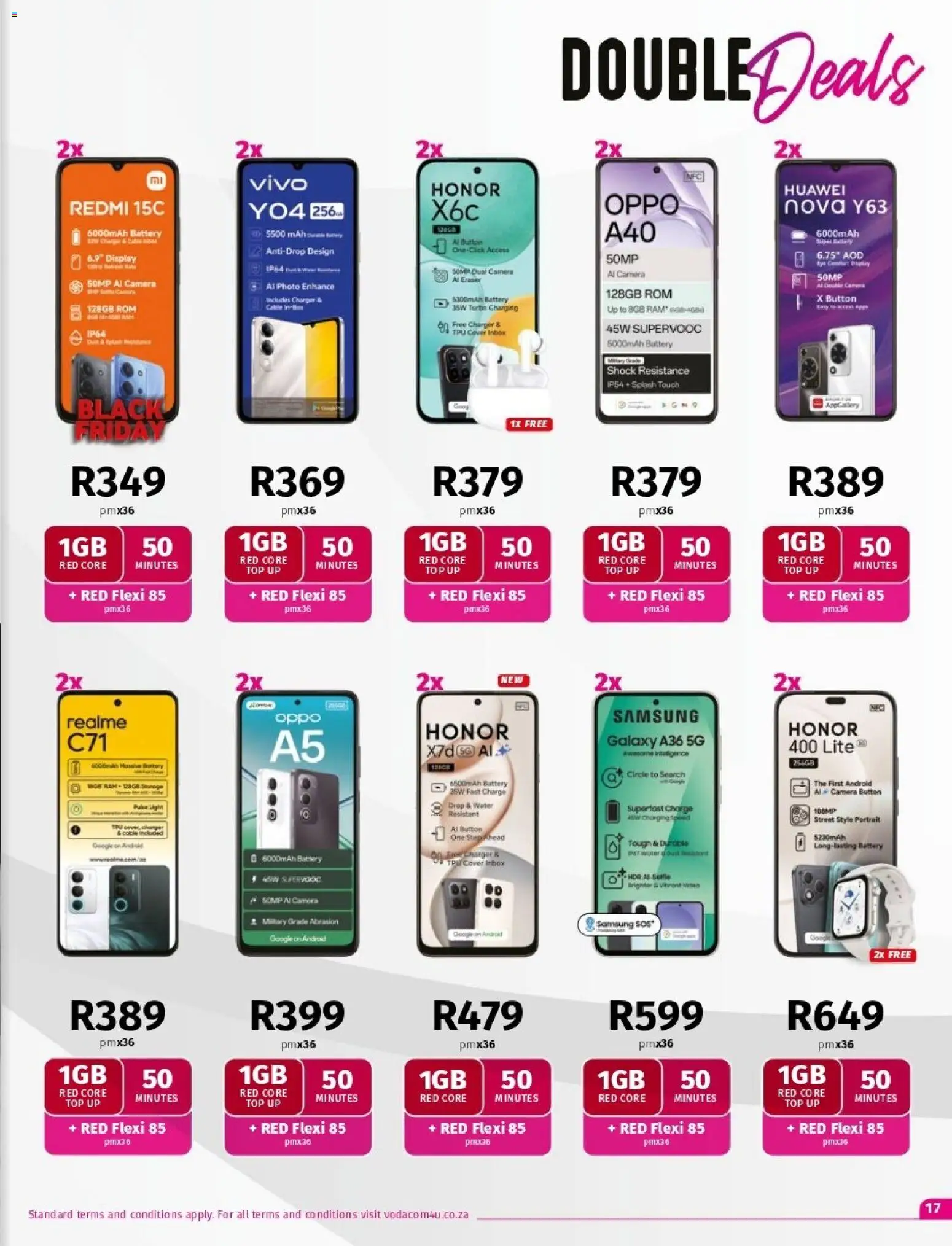 New Vodacom catalogue – valid from 07.11.2025 | Page: 17 | Products: Cover, Battery, Charger, Water