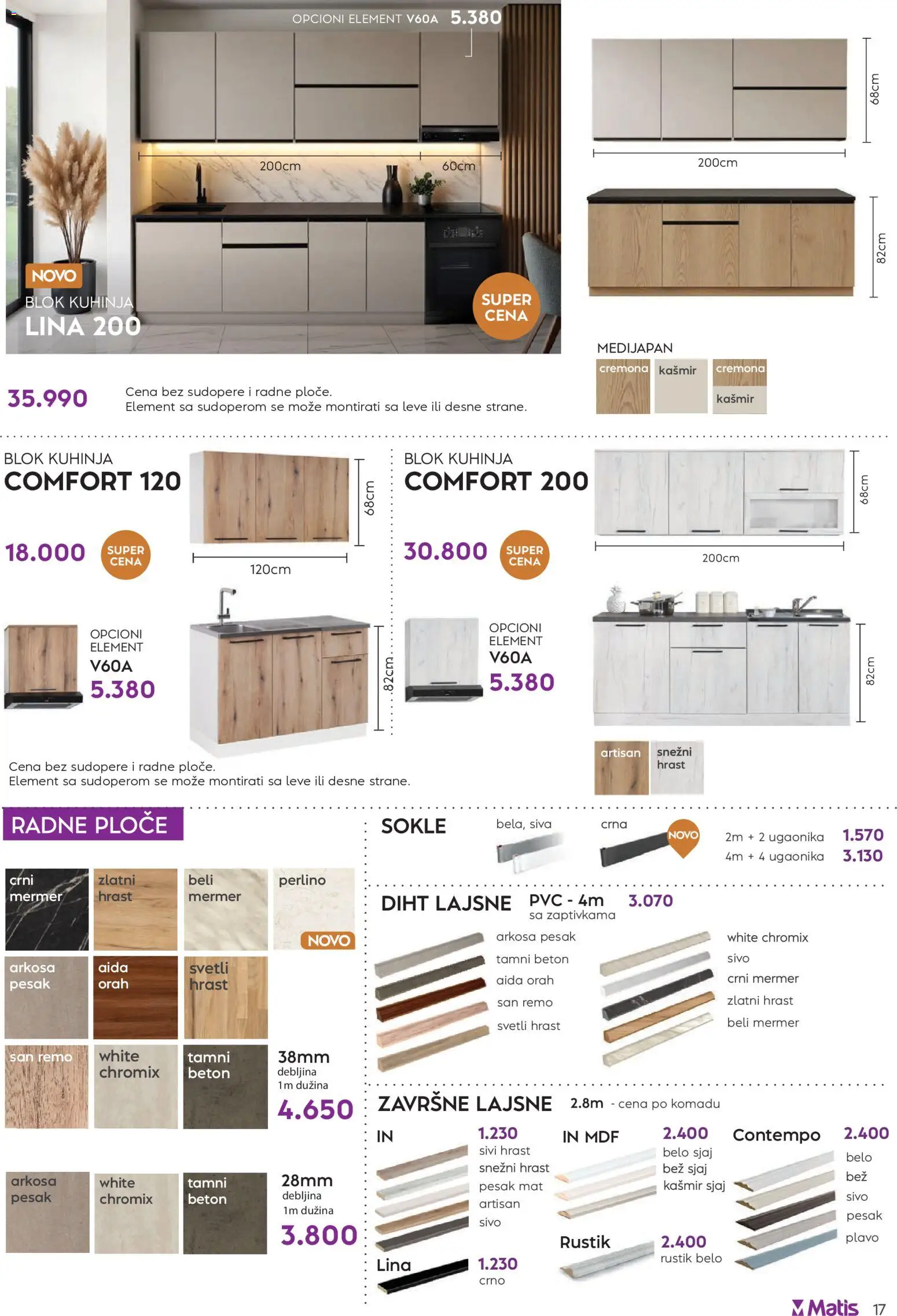 Matis katalog - važi od 01.01.2025 | Strana: 17 | Proizvode: Kuhinja, Orah
