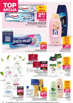 Mercator katalog akcije – veljaven od 16.04.2026 | Stran: 36 | Izdelki: Kos, Krema, Zobna pasta, Krema za obraz