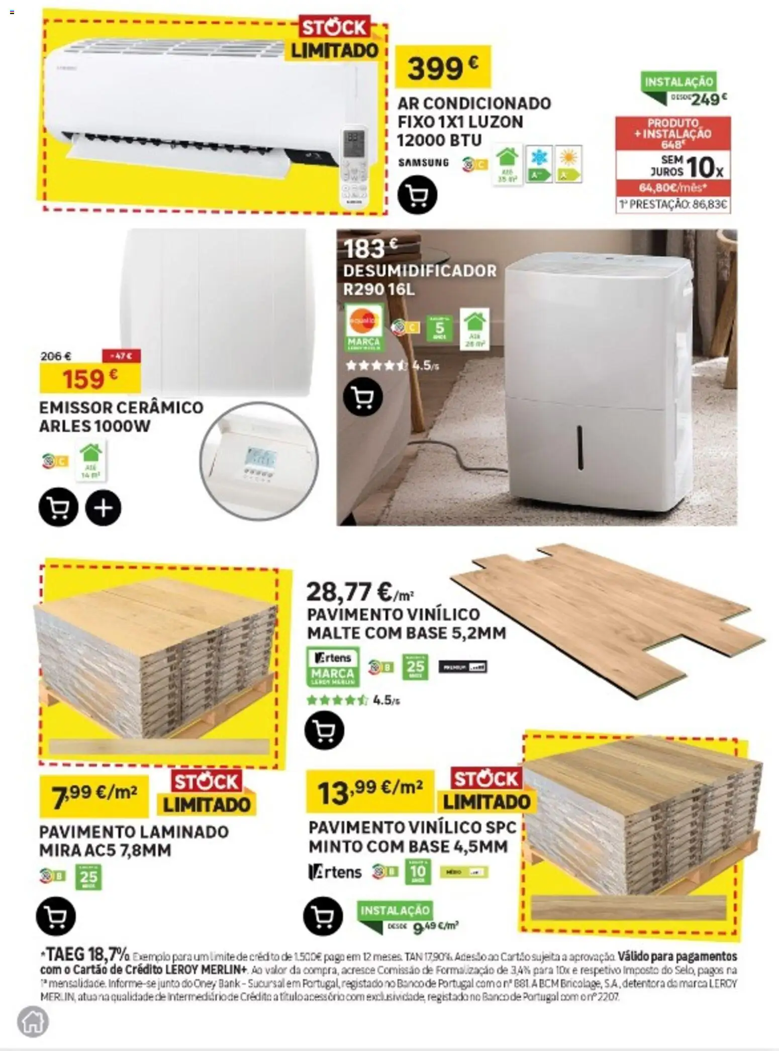 Leroy Merlin Arquipélago da Madeira │ válido de 13.11.2025 | Página: 3 | Produtos: Ar condicionado, Banco, Base, Desumidificador