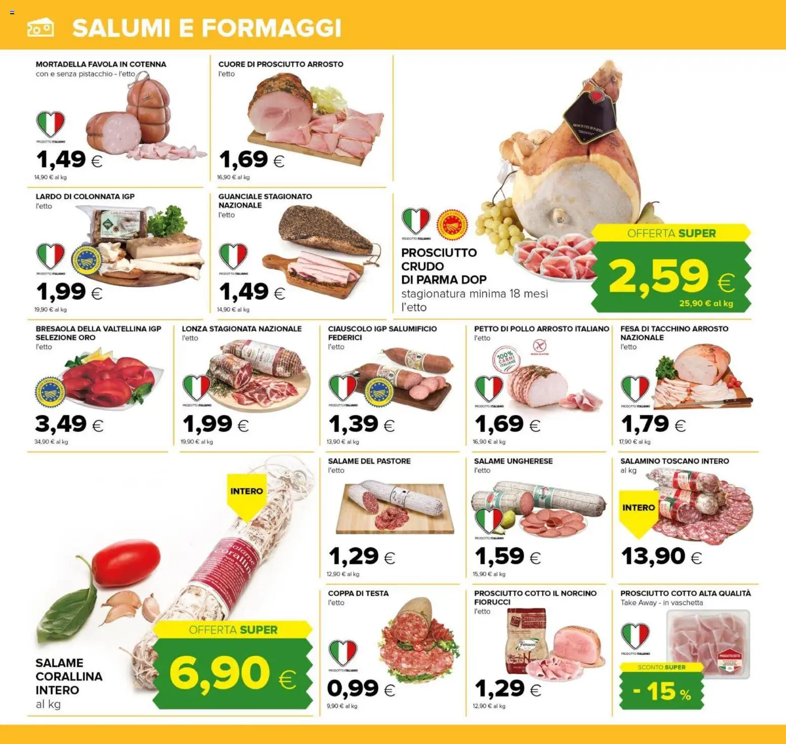 Volantino Tigre del 26.03.2026 | Pagina: 12 | Prodotti: Prosciutto Crudo, Salame, Prosciutto, Guanciale