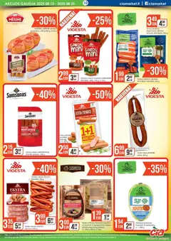 ČIA MARKET leidinys│galioja nuo 12.08.2025 | Puslapis: 10 | Prekių: Vištienos, Dešrelės, Viščiukų, Vištiena