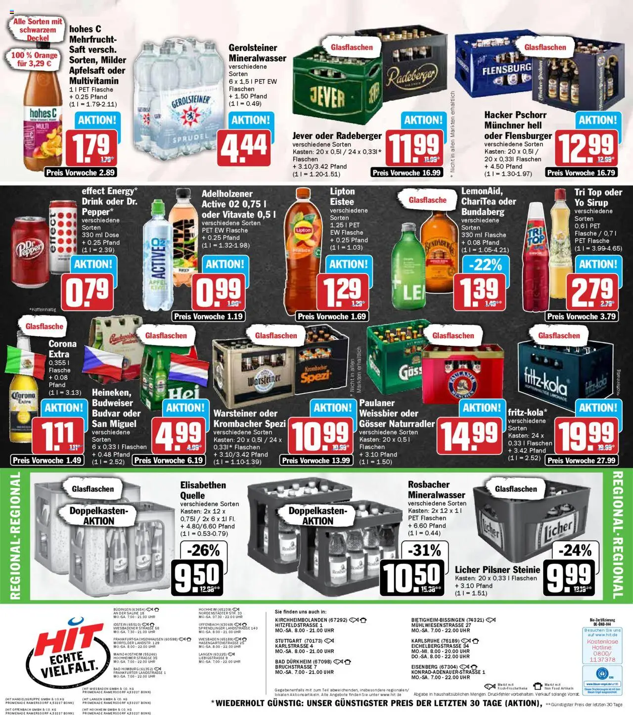 HIT - Hessen - gültig ab dem 28.07.2025 | Seite: 19 | Produkte: Bad, Flensburger, Warsteiner, Jever