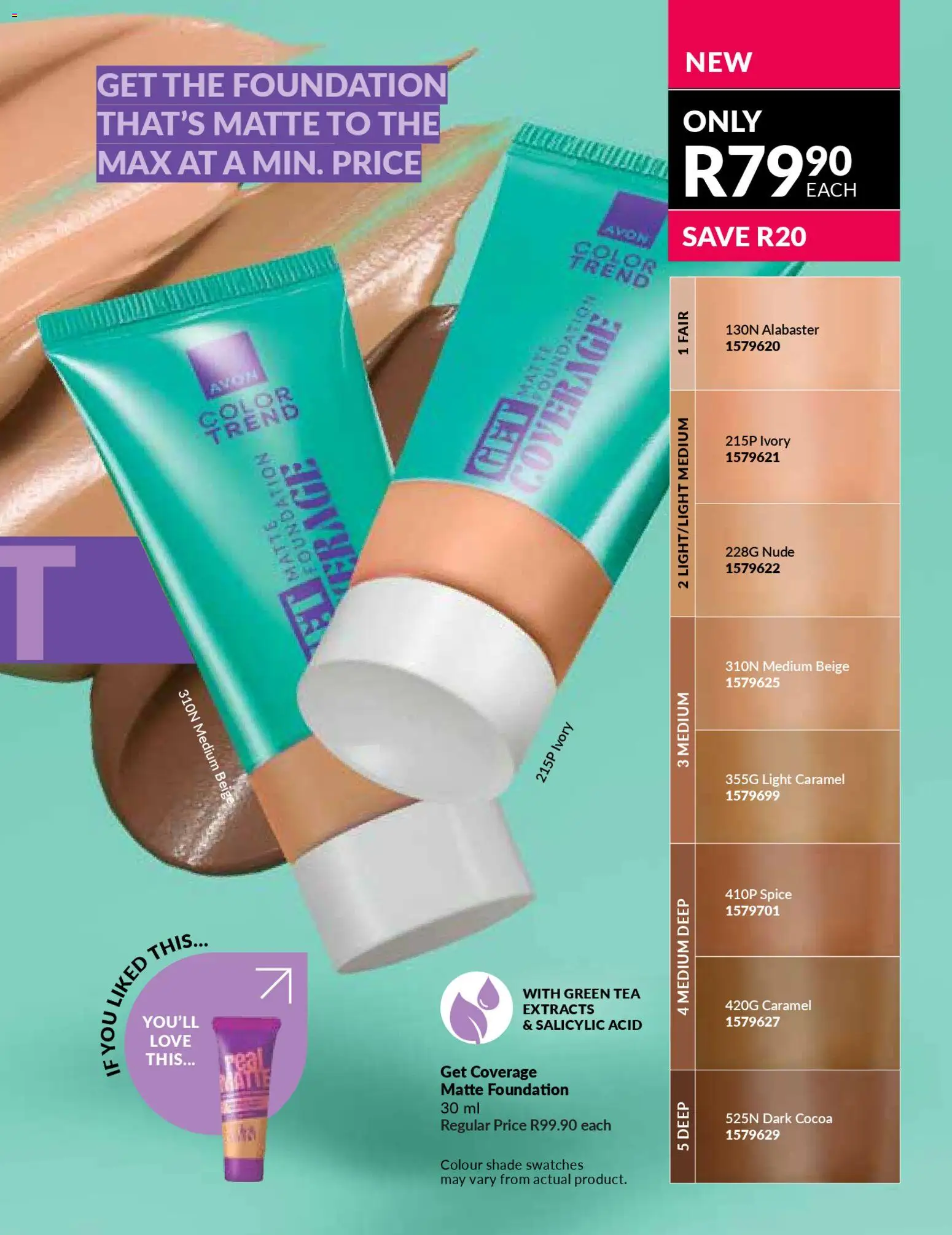 New Avon catalogue – valid from 01.01.2026 | Page: 75 | Products: Light, Foundation, Tea, Caramel