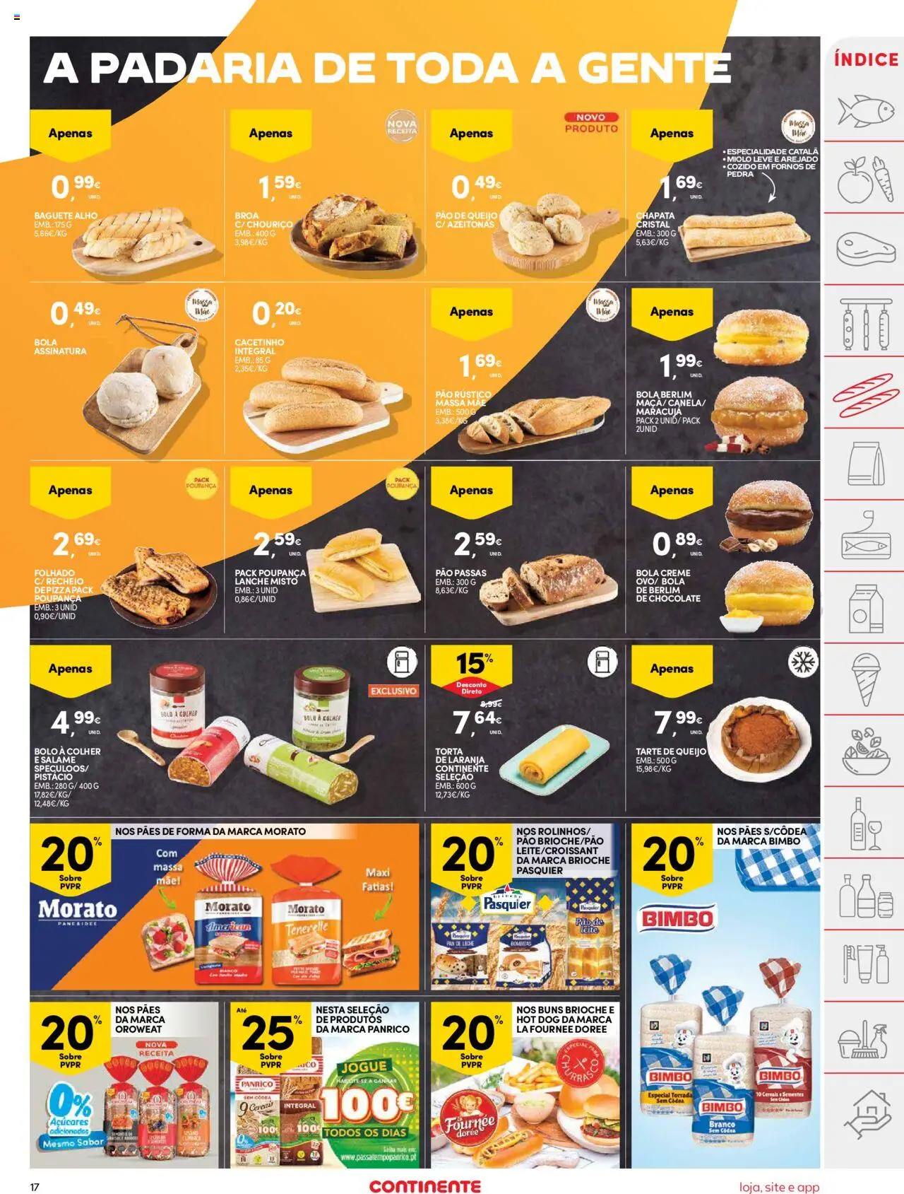 Continente folheto │ válido de 05.08.2025 | Página: 17 | Produtos: Azeitonas, Salame, Massa, Creme
