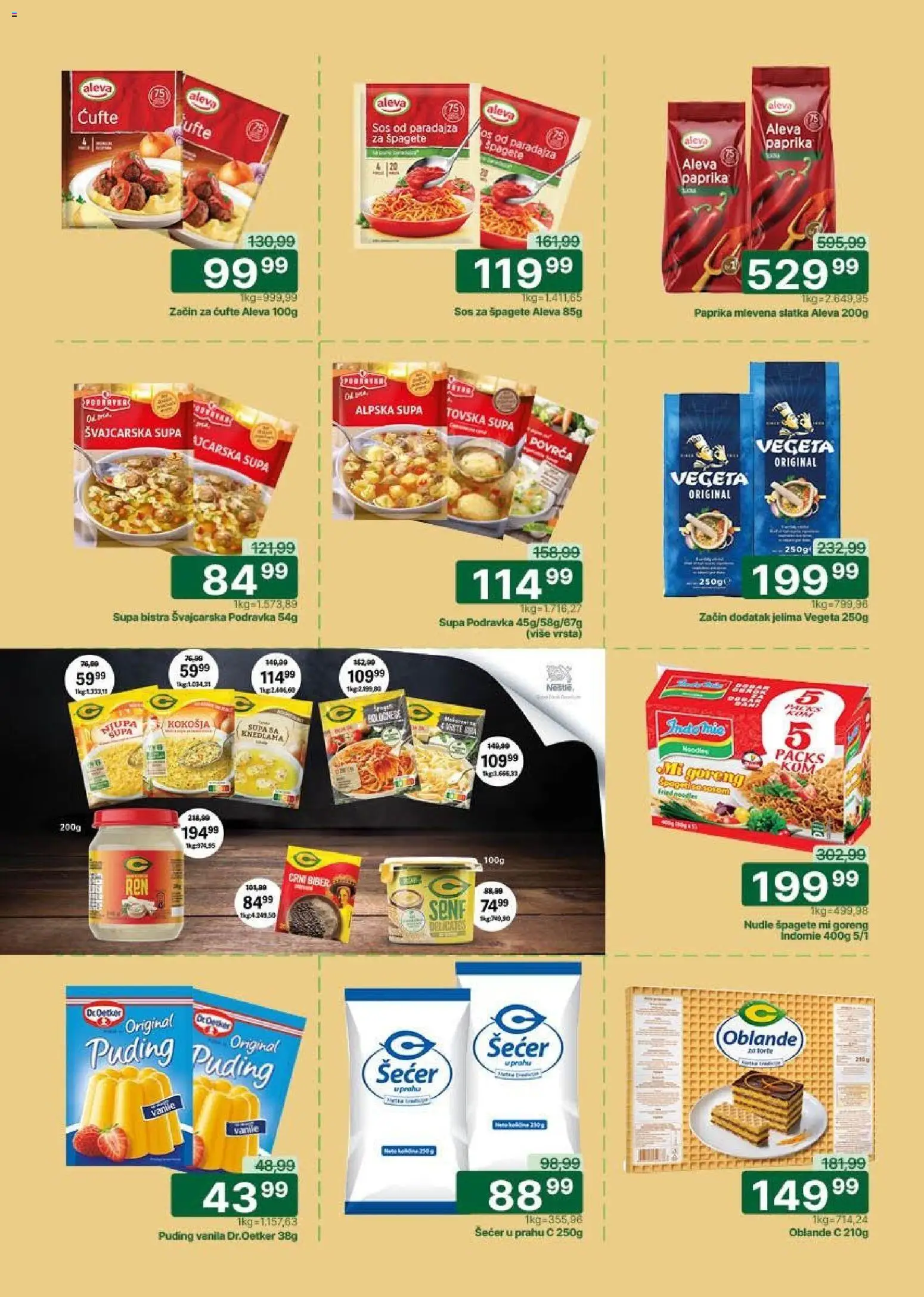 Univerexport katalog - važi od 30.03.2026 | Strana: 12 | Proizvode: Puding, Šećer, Podravka, Nudle