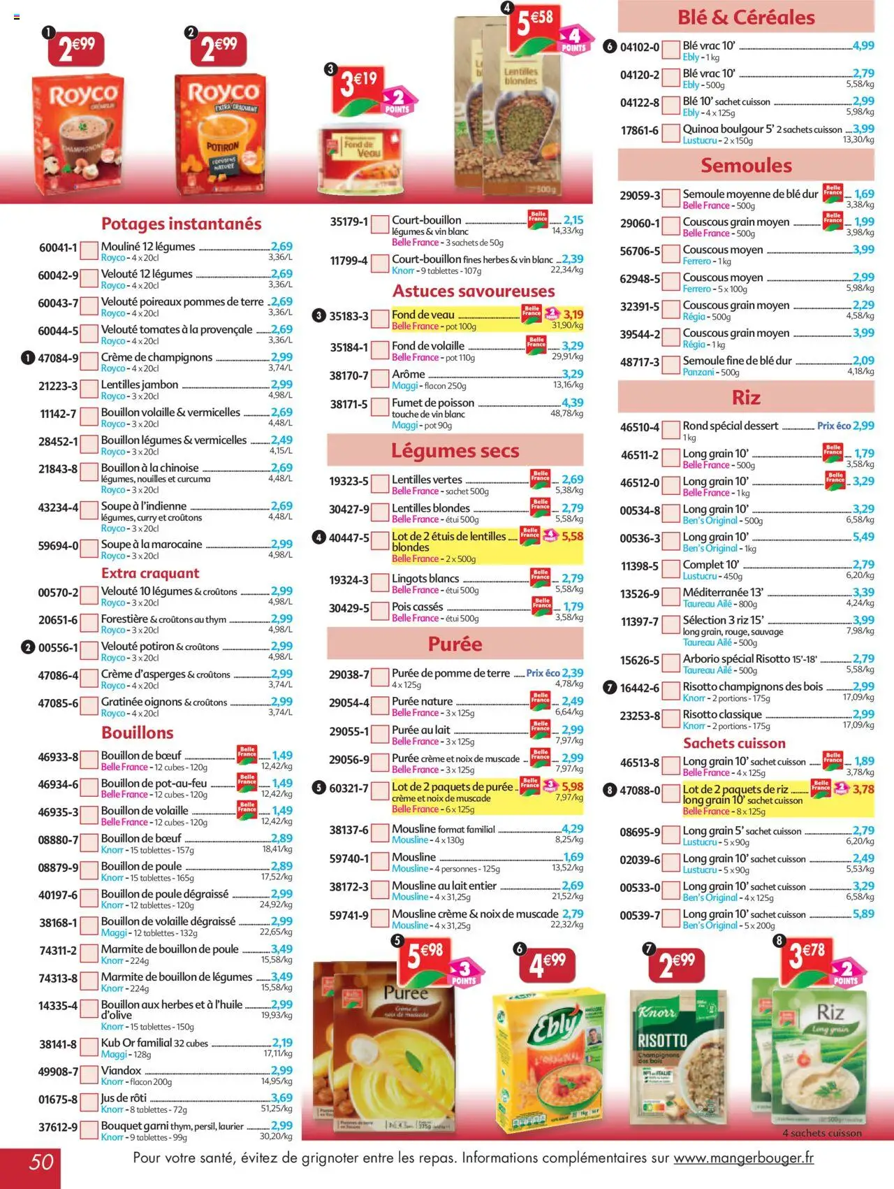  | Page: 50 | Produits: Curry, Semoule, Jambon, Oignons