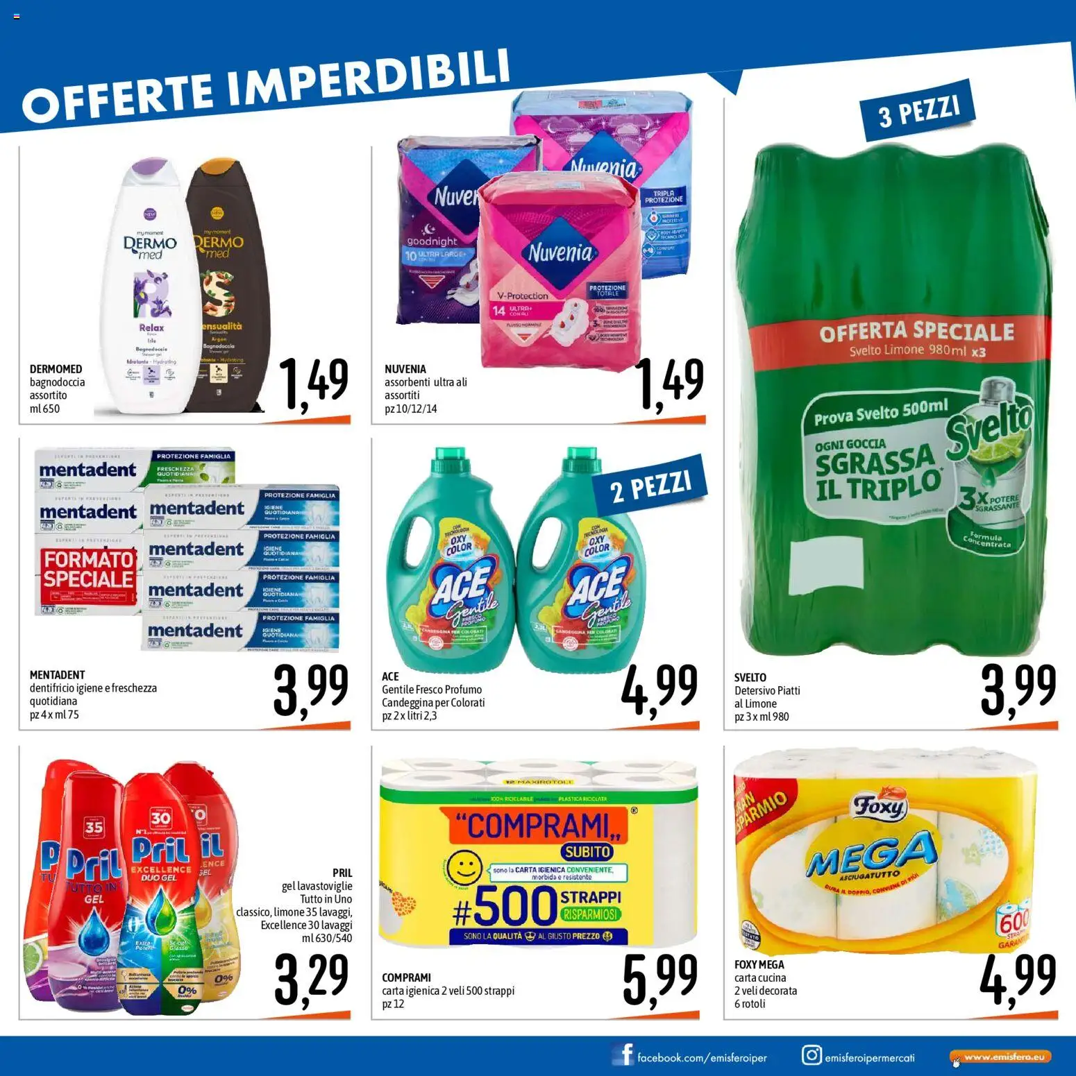 Volantino Emisfero del 20.11.2025 | Pagina: 15 | Prodotti: Dentifricio, Candeggina, Limone, Lavastoviglie