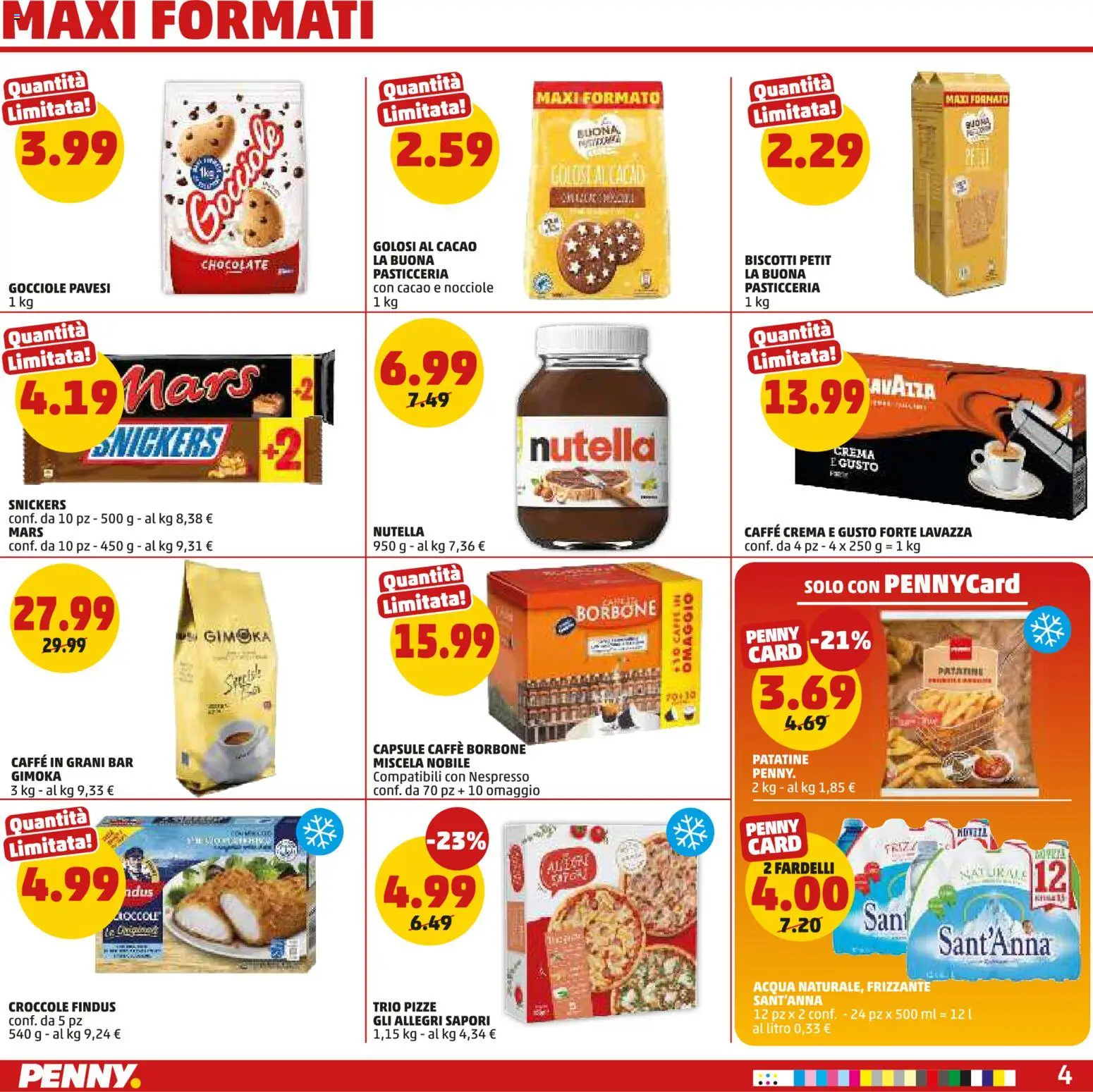 Volantino PENNY del 29.01.2026 | Pagina: 4 | Prodotti: Patatine, Nocciole, Nutella, Cacao