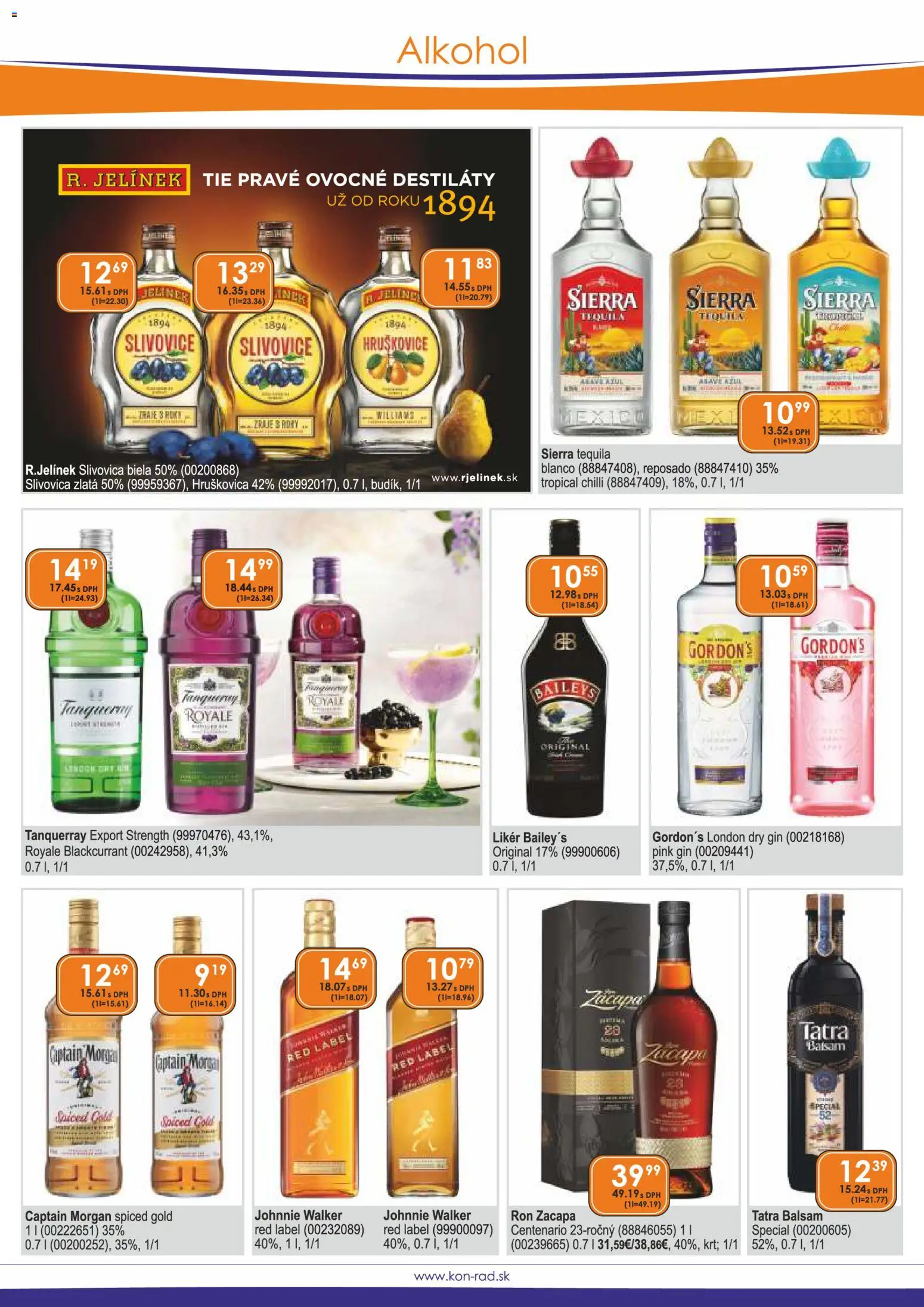 Nové KON - RAD akcie – leták je platný od 01.12.2025 | Strana: 18 | Produkty: Chilli, Captain Morgan, Alkohol, Baileys