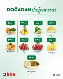 15.10.2025 tarihinden itibaren geçerli olan Kim Market kataloğu önizlemesi