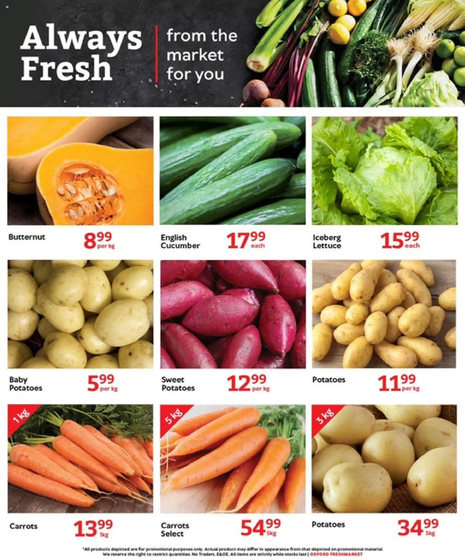 New Oxford Freshmarket catalogue – valid from 08.04.2026 | Page: 7 | Products: Carrots, Potatoes, Lettuce