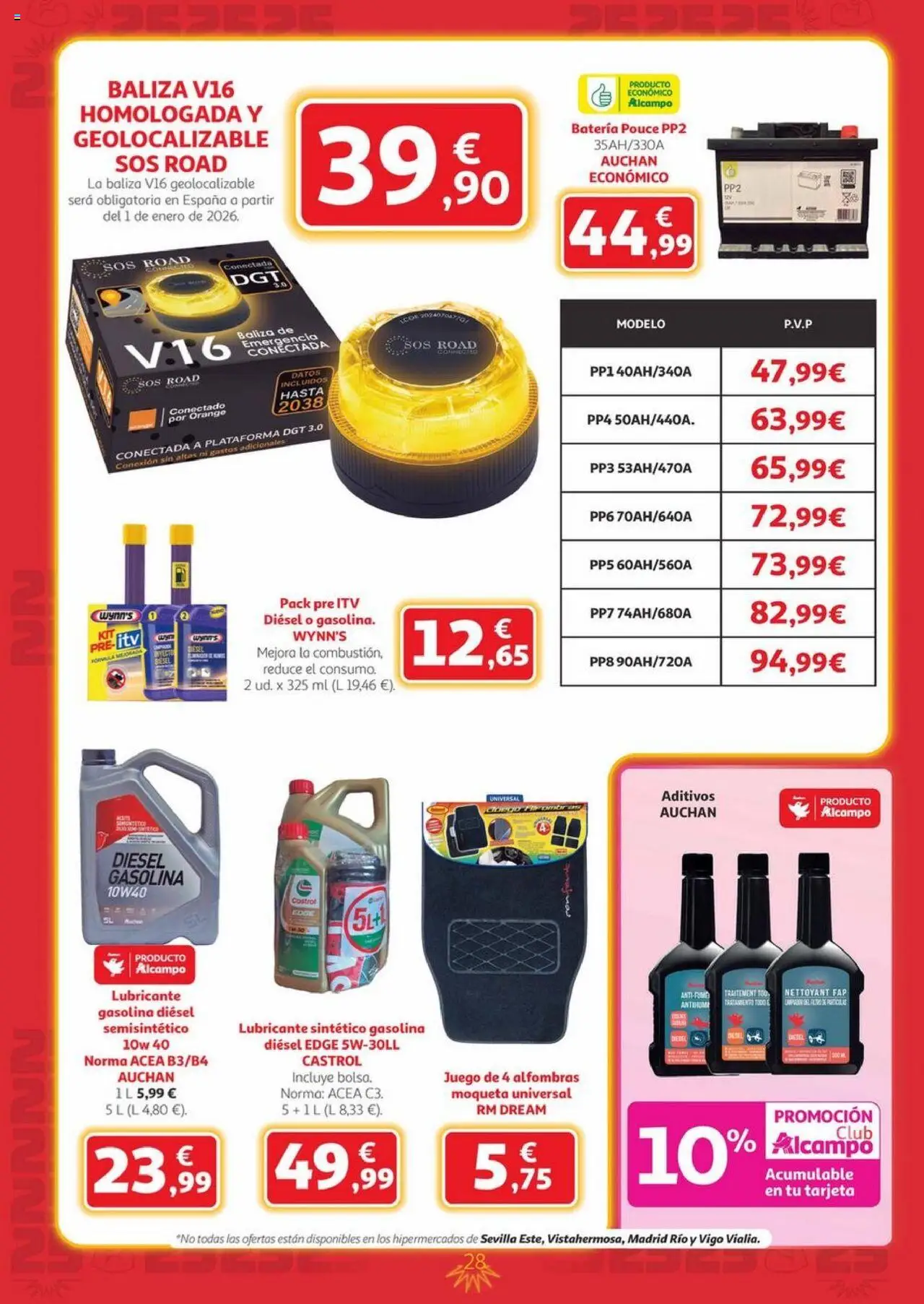 Alcampo - Canarias │ válido desde el 25.09.2025 | Página: 28 | Productos: Noodles αυγού, Batería