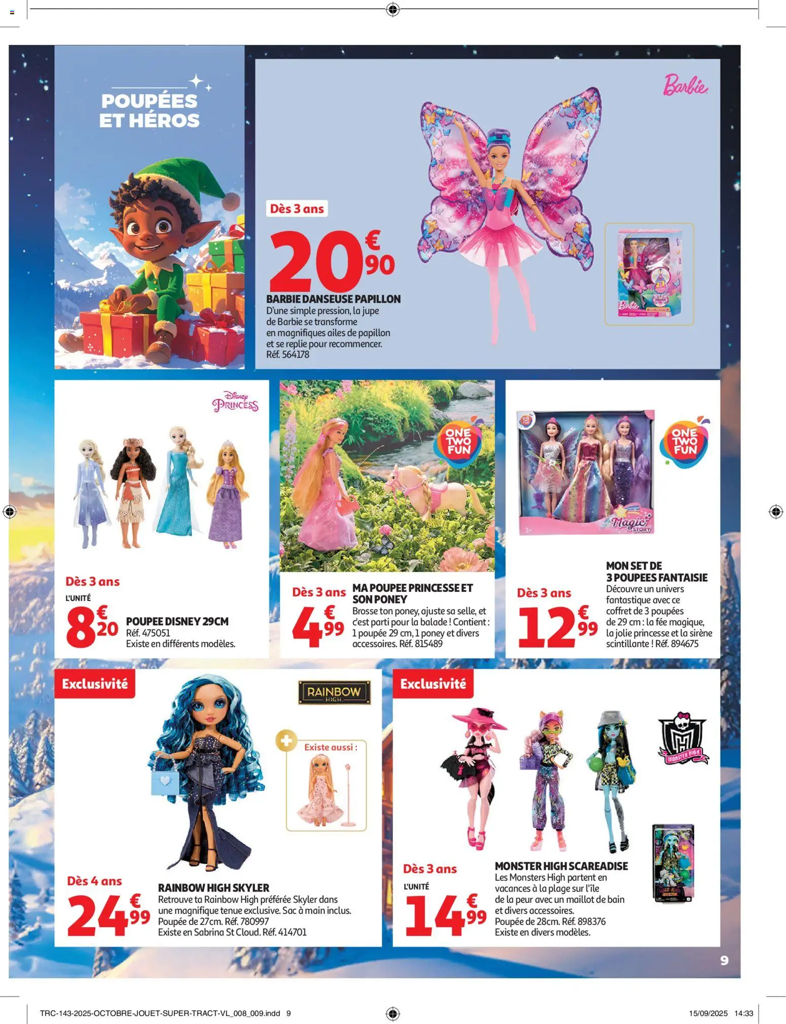 {H1} | Page: 9 | Produits: Poupée, Sac, Brosse, Sac à main