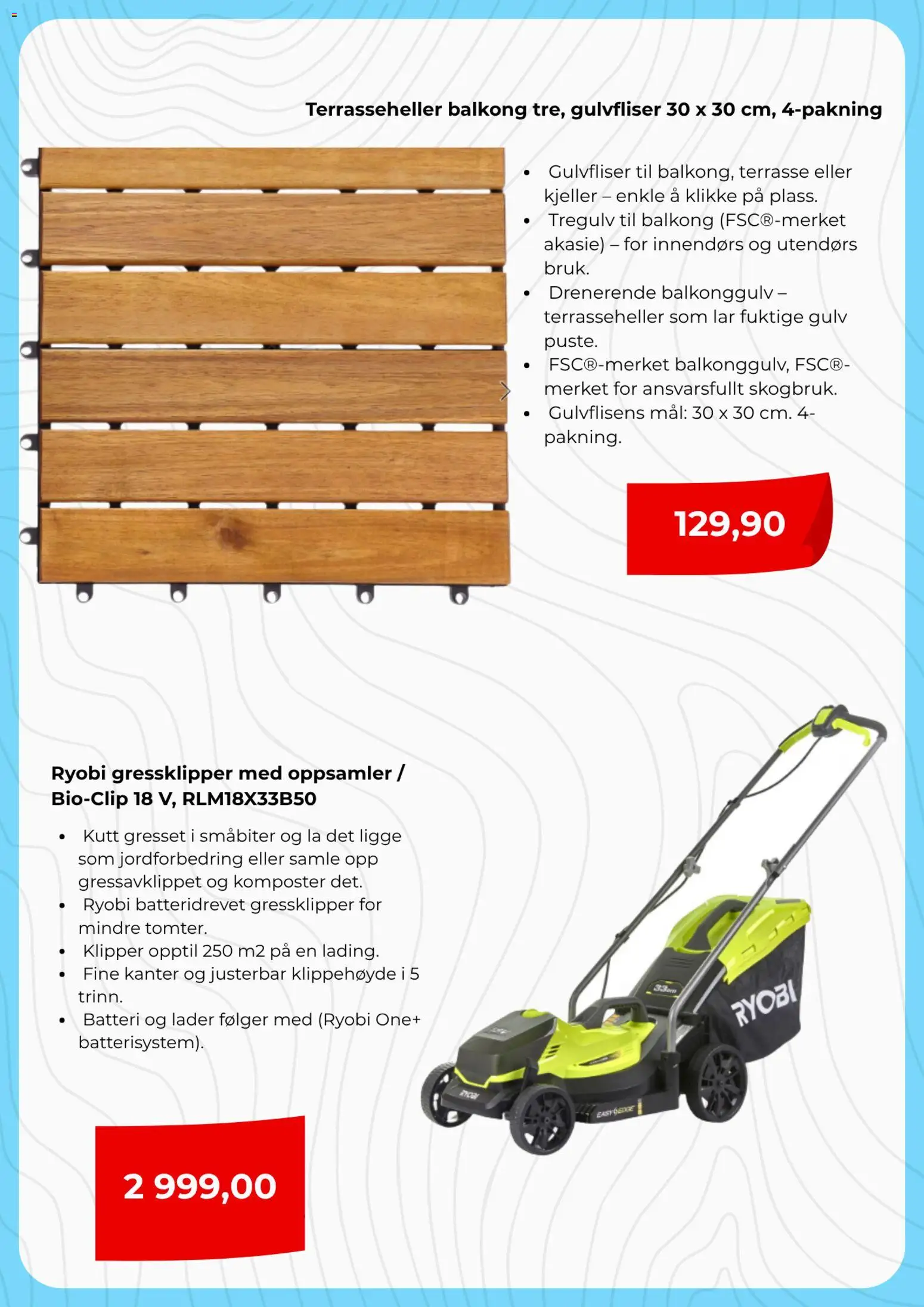 {H1} | Side: 4 | Produkter: Dartpilar, Gressklipper, Batteri, Tourne-disque