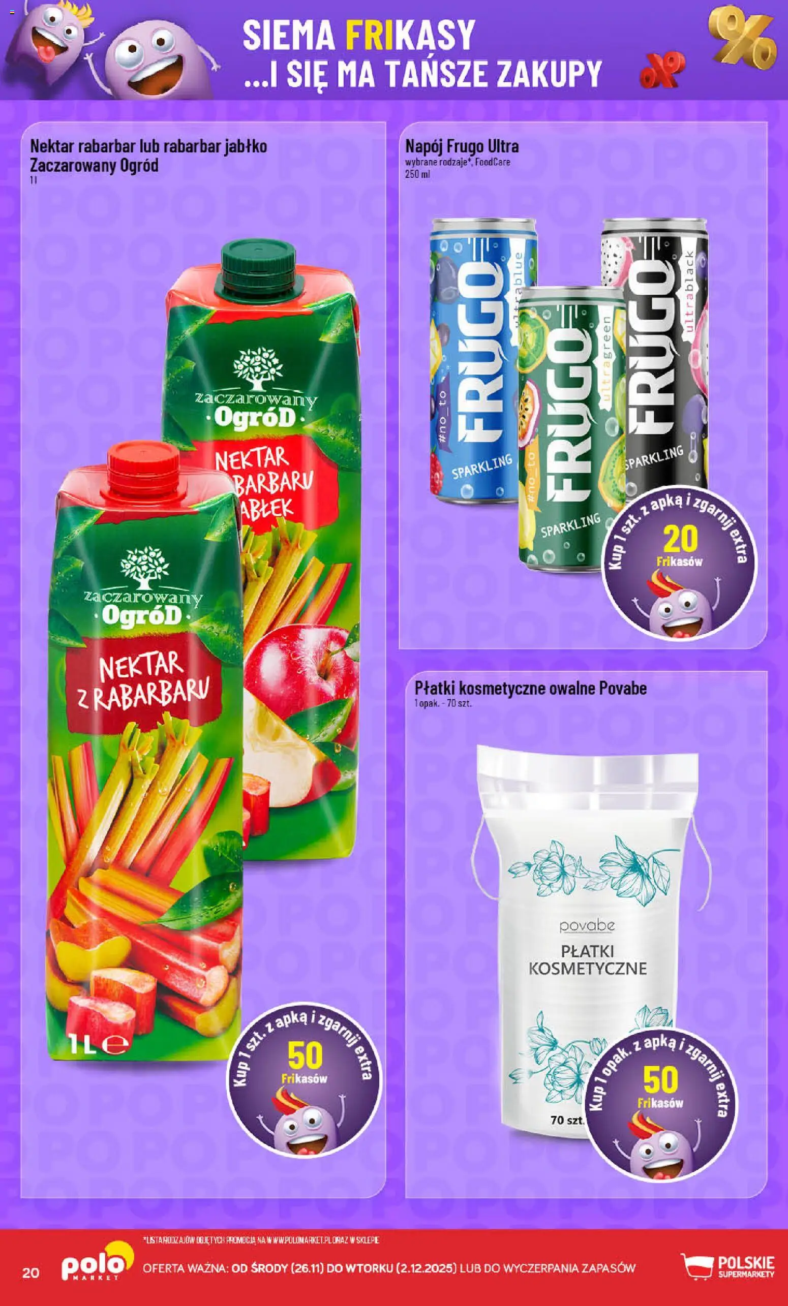 POLOmarket Gazetka - Frikasowe Hity od 26.11.2025 | Strona: 20 | Produkty: Płatki kosmetyczne, Płatki