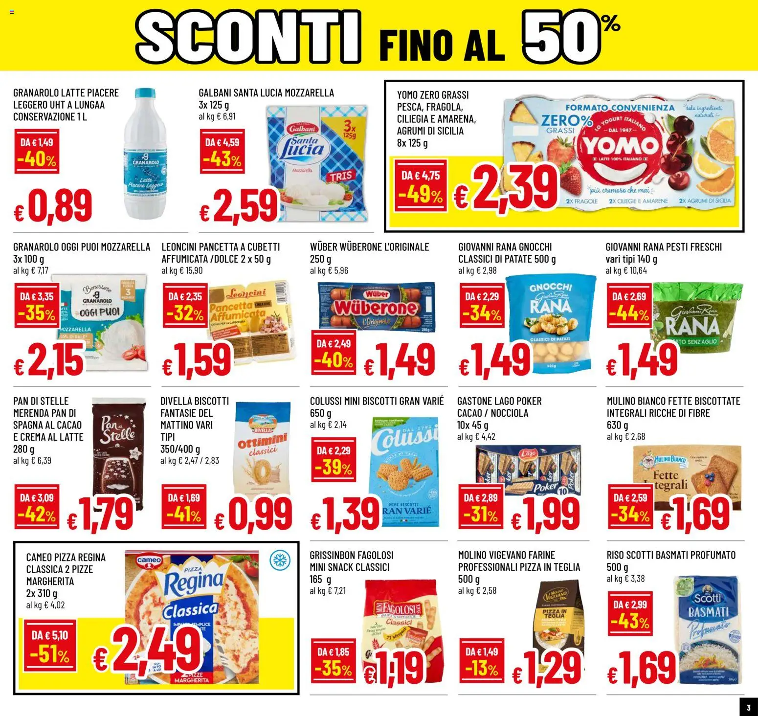 Volantino Galassia del 13.11.2025 | Pagina: 3 | Prodotti: Riso, Mozzarella, Agrumi, Fette biscottate