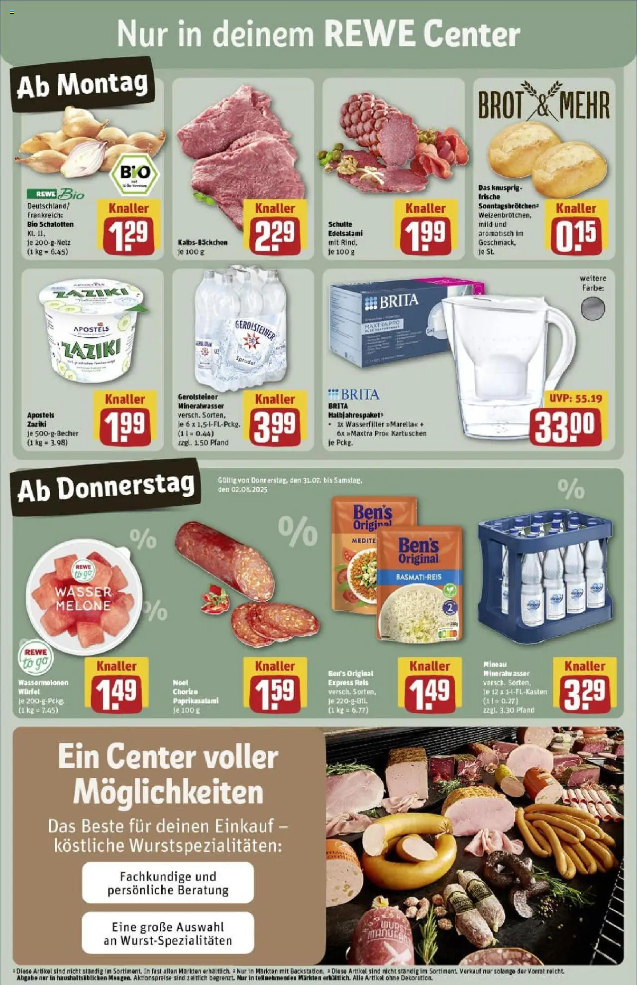 Rewe prospekt Lübeck	 - gültig ab dem 27.07.2025 | Seite: 3 | Produkte: Mineralwasser, Wasser, Salami, Gerolsteiner