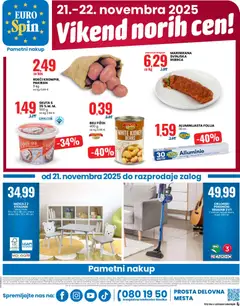 Eurospin katalog akcije – veljaven od 20.11.2025 | Stran: 16 | Izdelki: Kos, Sir, Skuta, Sesalnik