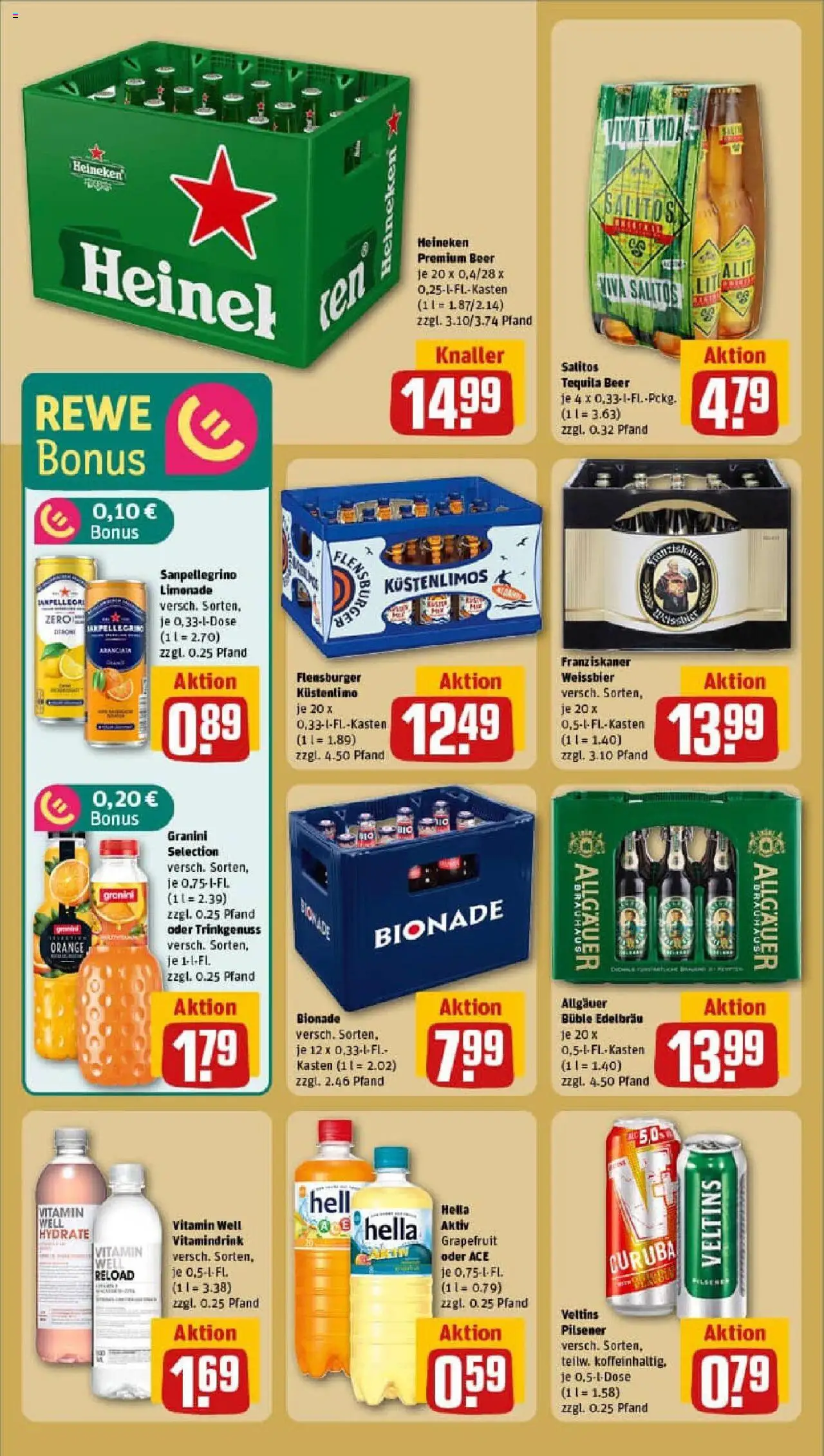 Rewe prospekt Rostock / Südstadt	 - gültig ab dem 29.06.2025 | Seite: 20 | Produkte: Weißbier, Bionade, Flensburger, Granini