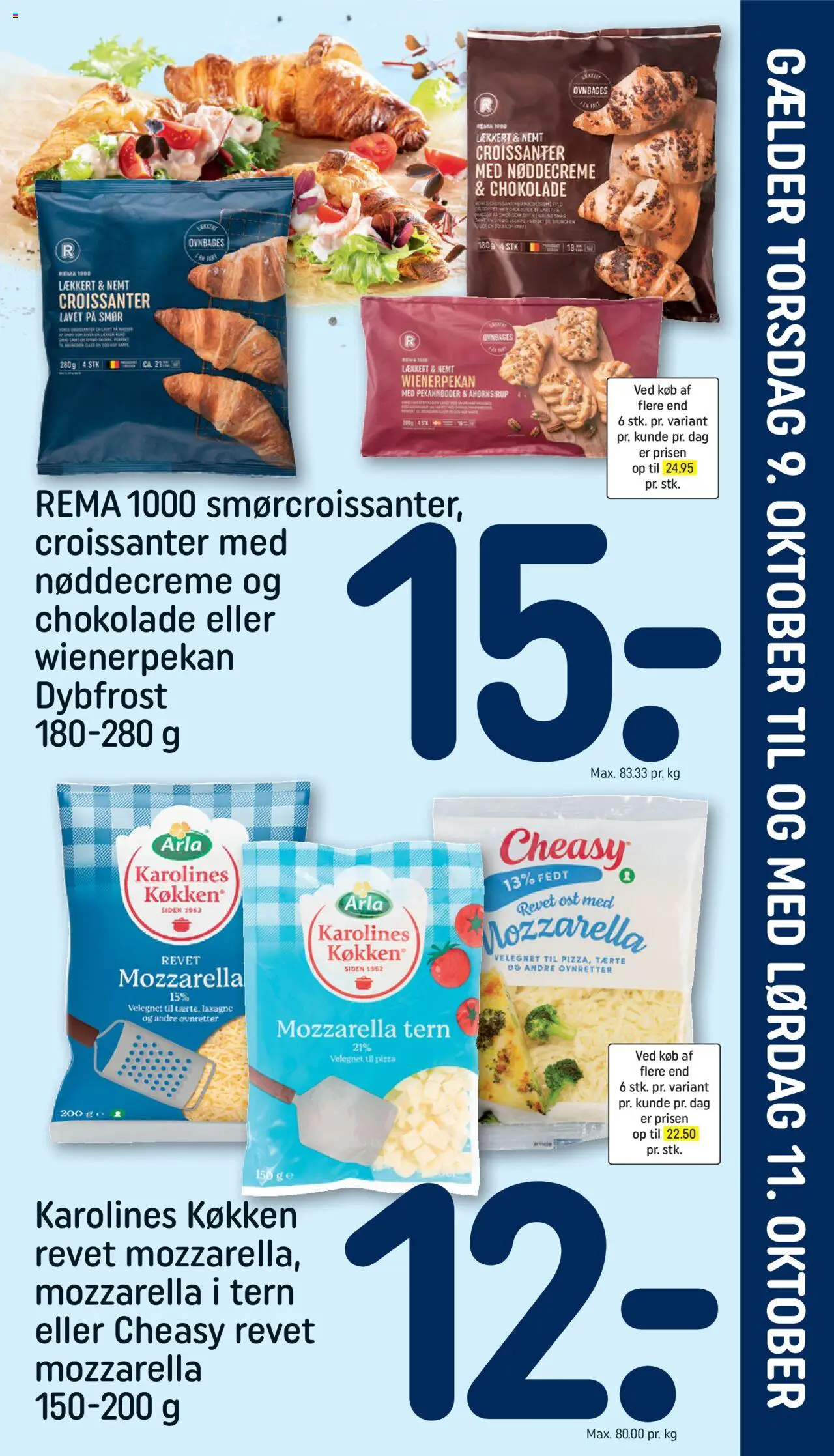 Rema 1000 tilbudsavis – gyldig fra 05.10.2025 | Side: 25 | Produkter: Smør, Pizza, Carpete, Ovn
