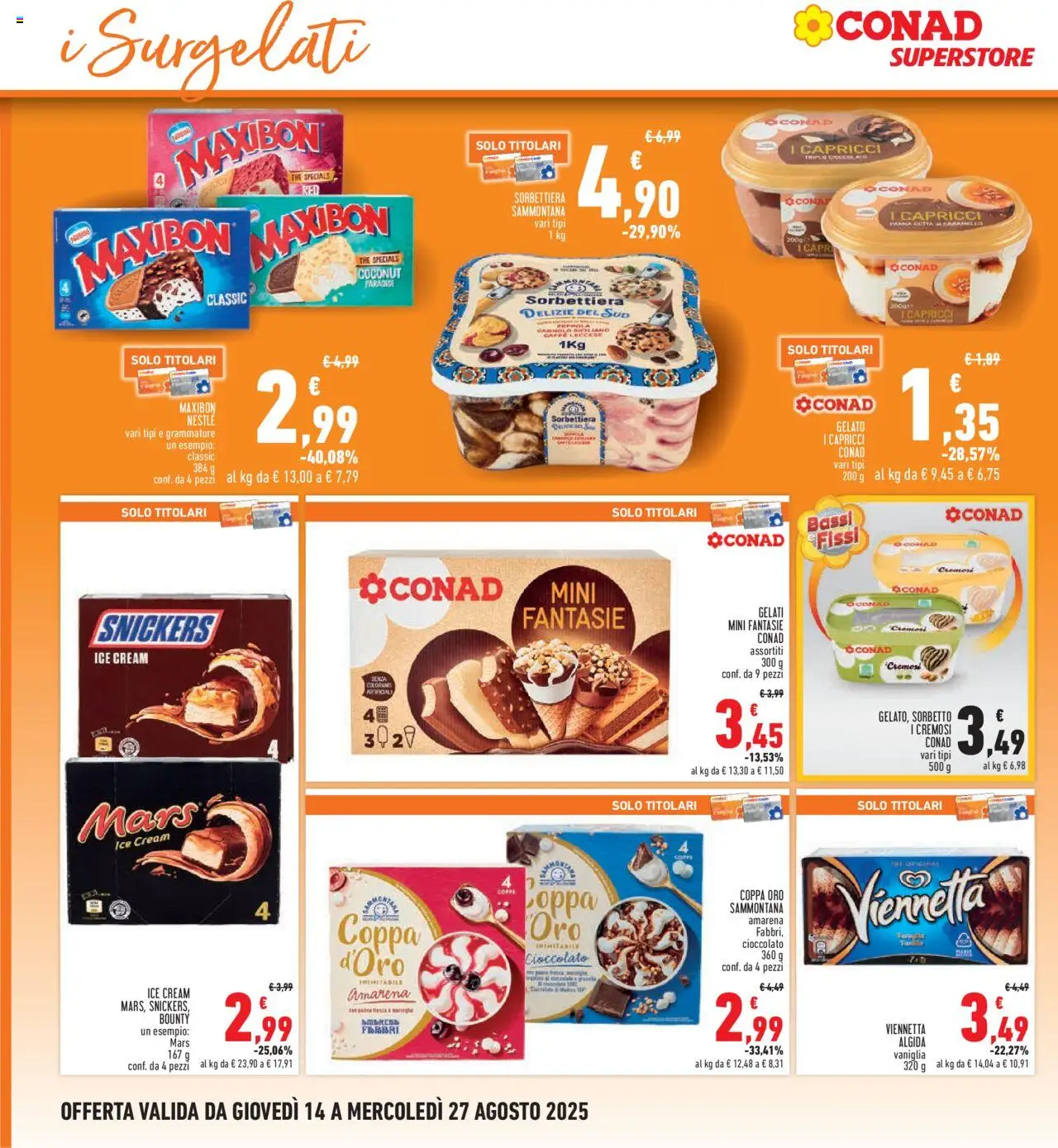 Volantino Conad del 14.08.2025 | Pagina: 10 | Prodotti: Panna, Gelato, The, Amarena