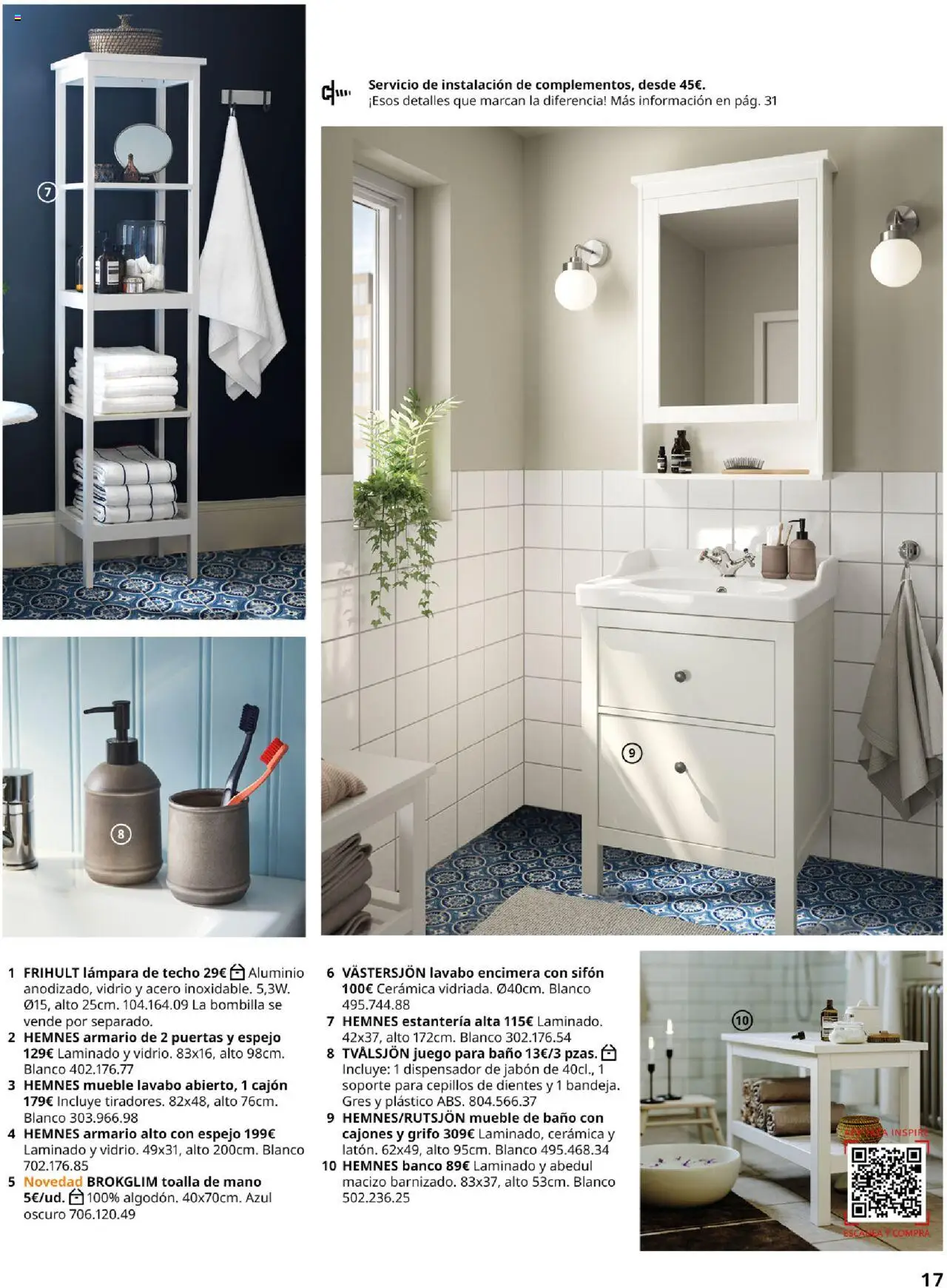 Catálogo IKEA Baños │ válido desde el 01.09.2025 | Página: 17 | Productos: Bombilla, Baño, Espejo, Lámpara